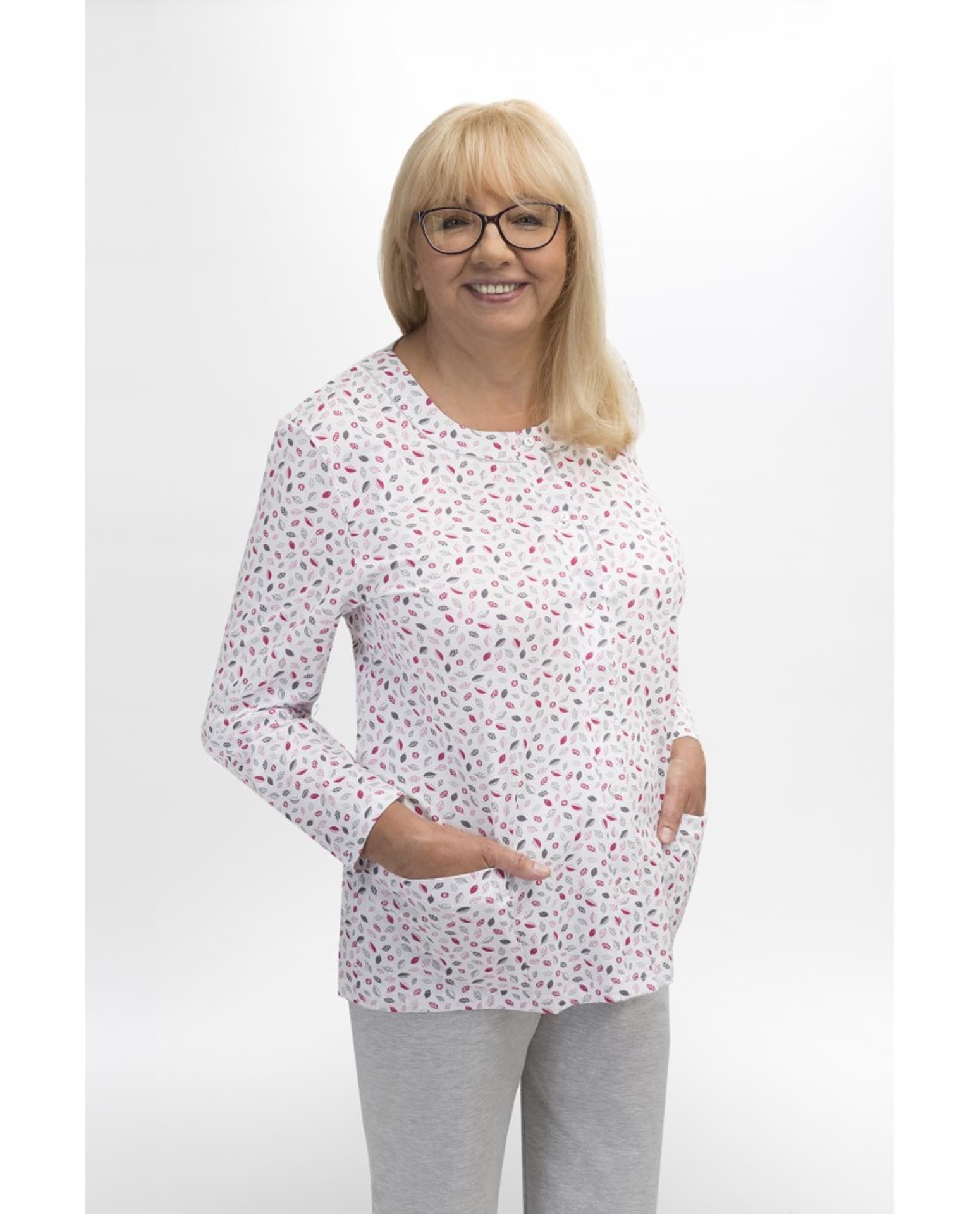 

PIŻAMA DAMSKA MARIA III 202 DR R.3XL-4XL (kolor liście 06, rozmiar XXXXL)