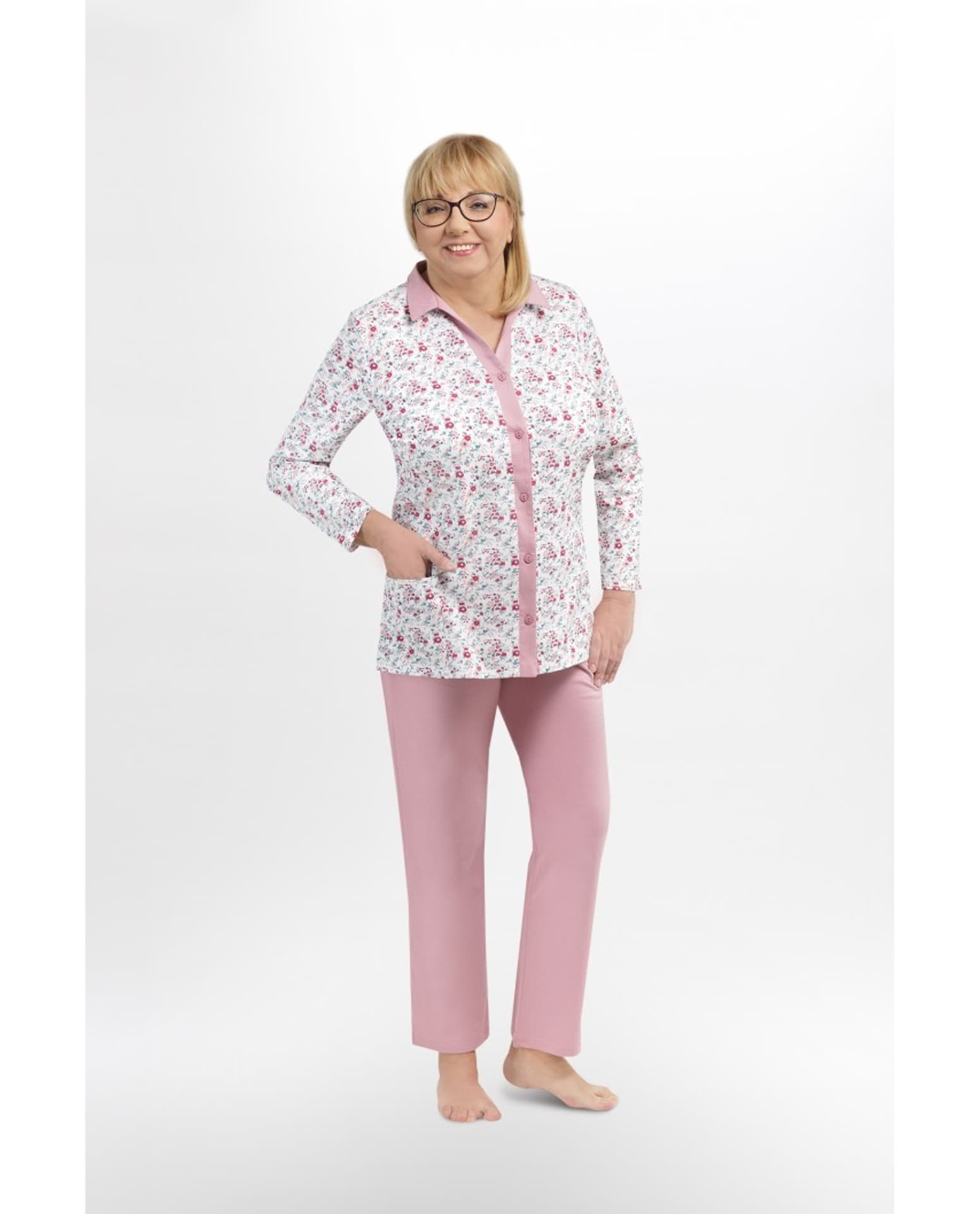

PIŻAMA DAMSKA ELŻBIETA II 206 DR R.3XL-4XL (kolor kwiatki 03, rozmiar XXXXL)