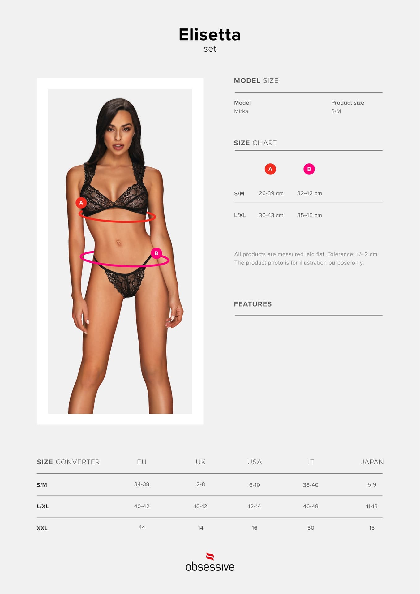 

KOMPLET ELISETTA 2-CZ. (kolor black, rozmiar L/XL)