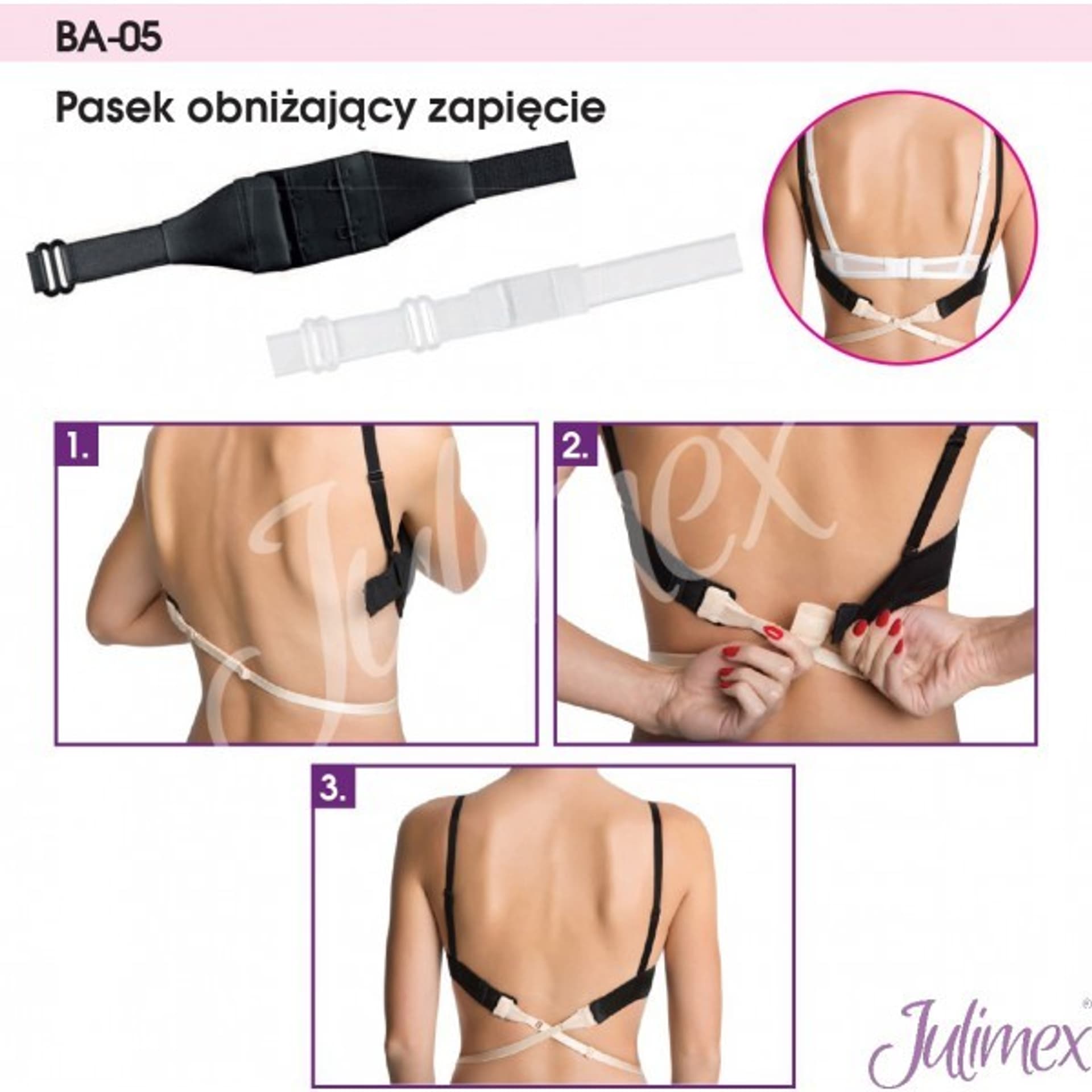 

PASEK OBNIŻAJĄCY ZAPIĘCIE 1-RZ. BA-05 (kolor transparentny)
