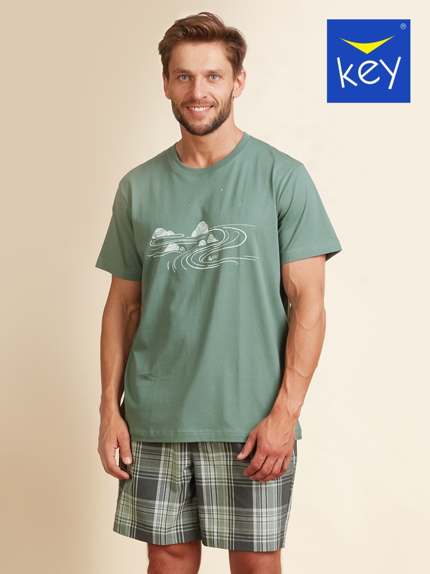 

PIŻAMA MĘSKA MNS 719 A22 KR (kolor zielony, rozmiar XXL)