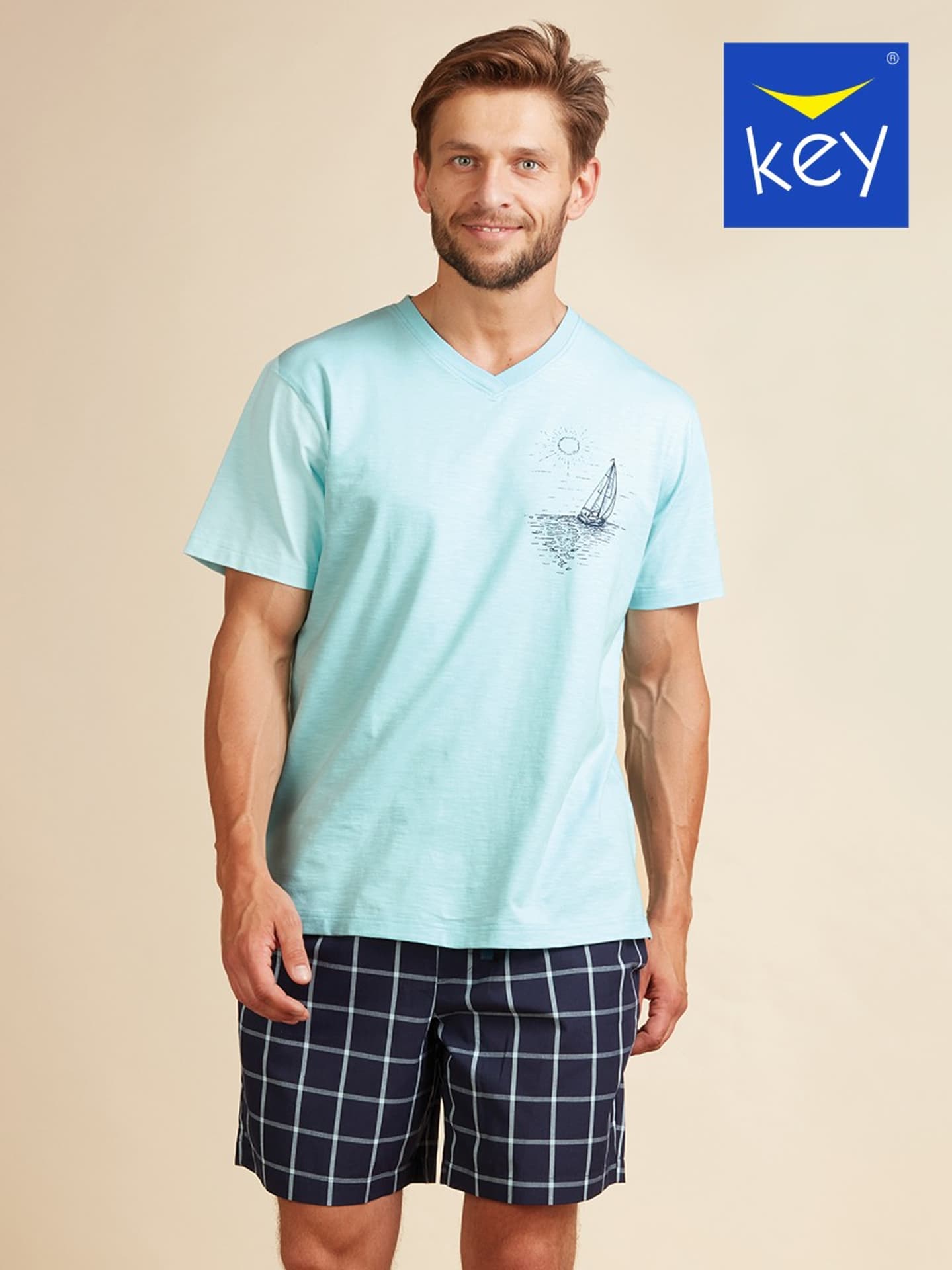 

PIŻAMA MĘSKA MNS 218 A22 KR (kolor miętowy, rozmiar XXL)