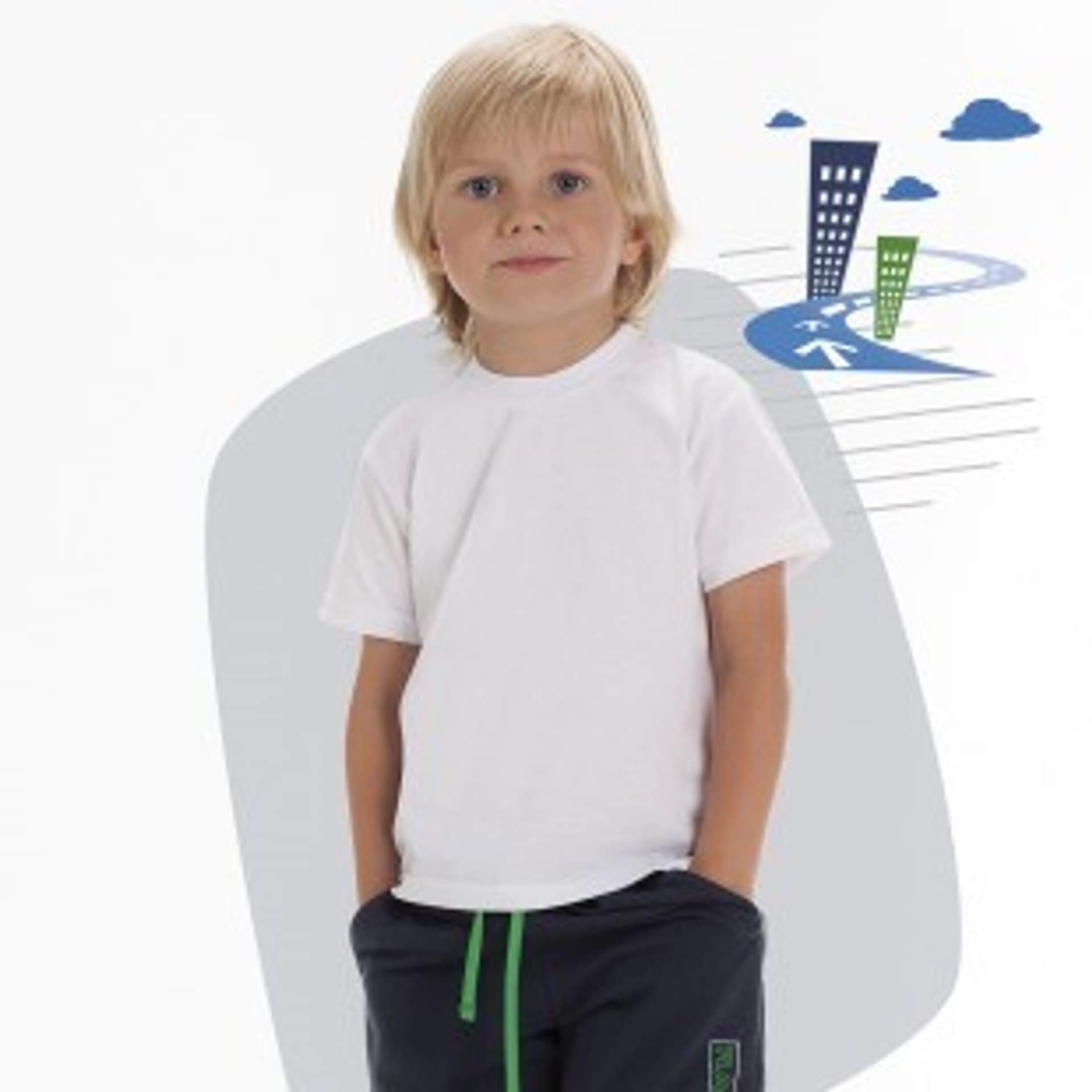 

T-SHIRT KIDS 708 (kolor biały, rozmiar 98-104)