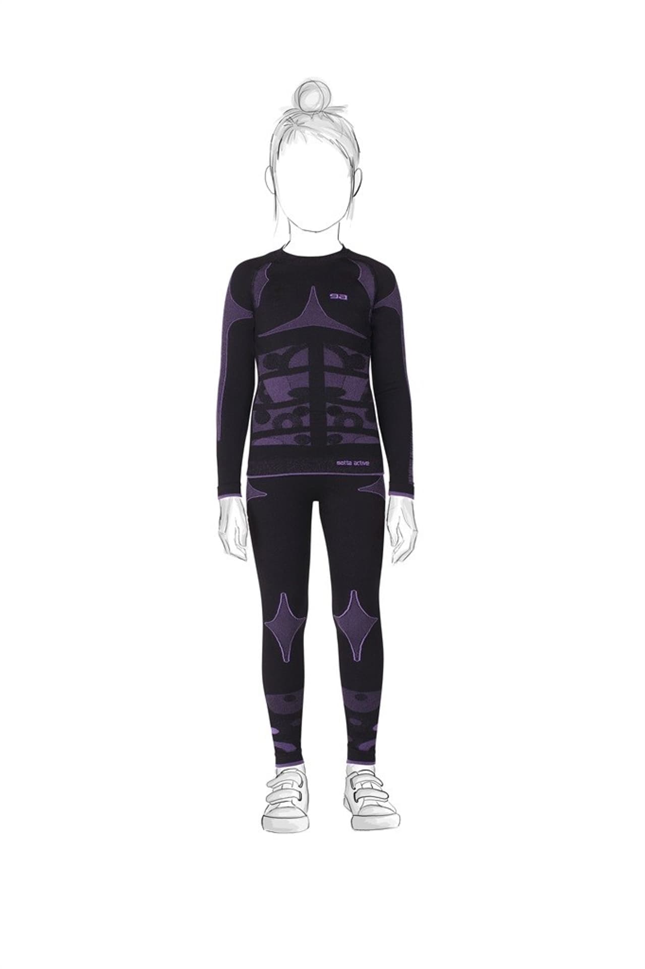 

KOMPLET THERMO JUNIOR GIRL SALE (kolor black-violet, rozmiar 122-128)
