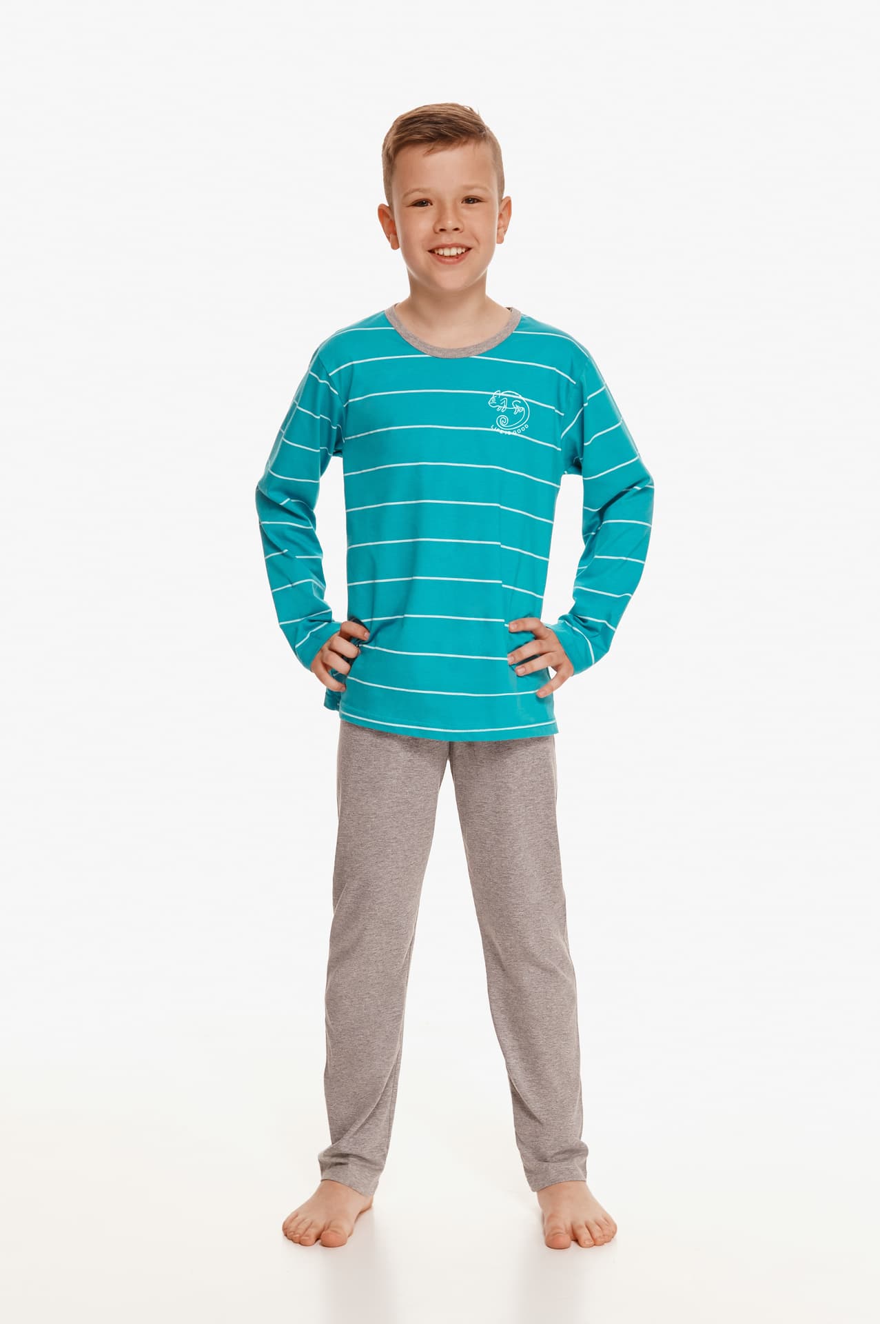 

PIŻAMA CHŁOPIĘCA HARRY 2622 DR R.122-140 (kolor jeans/ciemny melange, rozmiar 122)