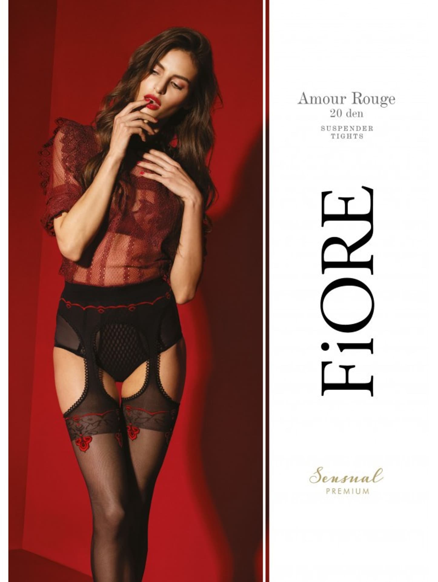 

RAJSTOPY AMOUR ROUGE 20 DEN (kolor black/red, rozmiar 3)