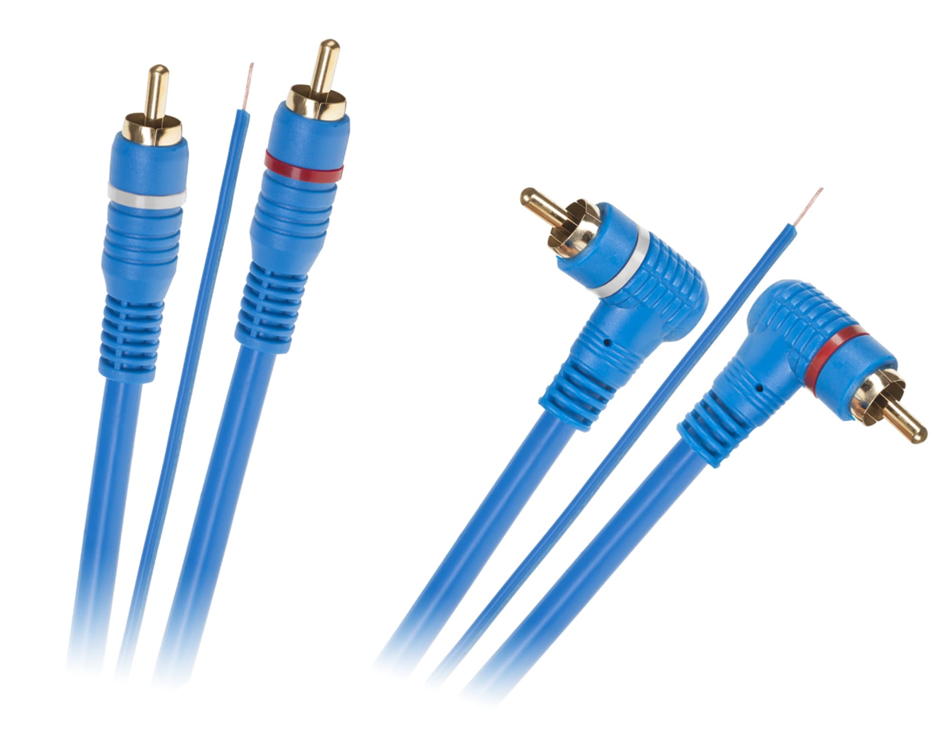 

Kabel 2 x RCA - 2 x RCA + żyła 5m kątowo – prosty