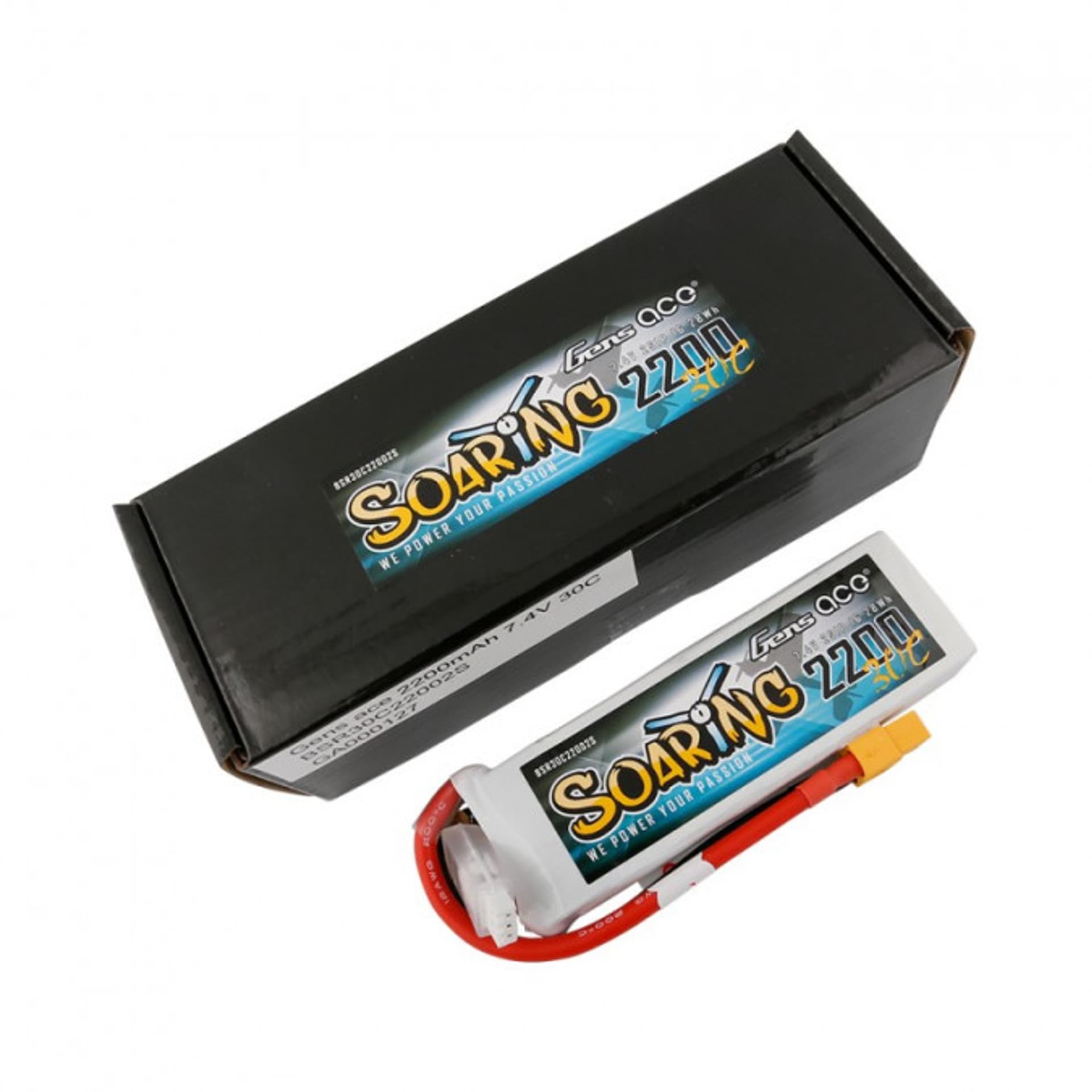 

2200mAh 7.4V 30C SOARING Gens Ace - XT60