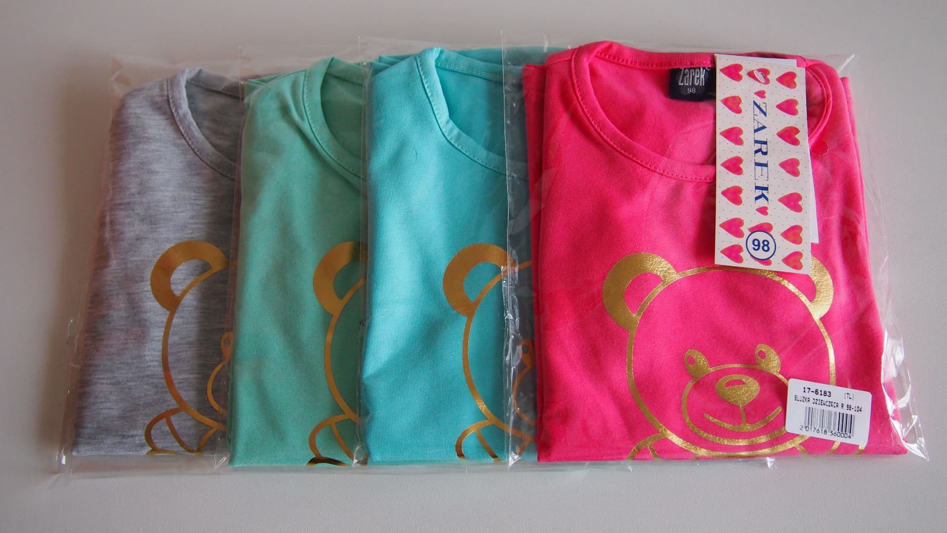 

BLUZKA DZIEWCZĘCA ZŁOTY MIŚ KR R.110-122 (kolor mix kolor, rozmiar 110)