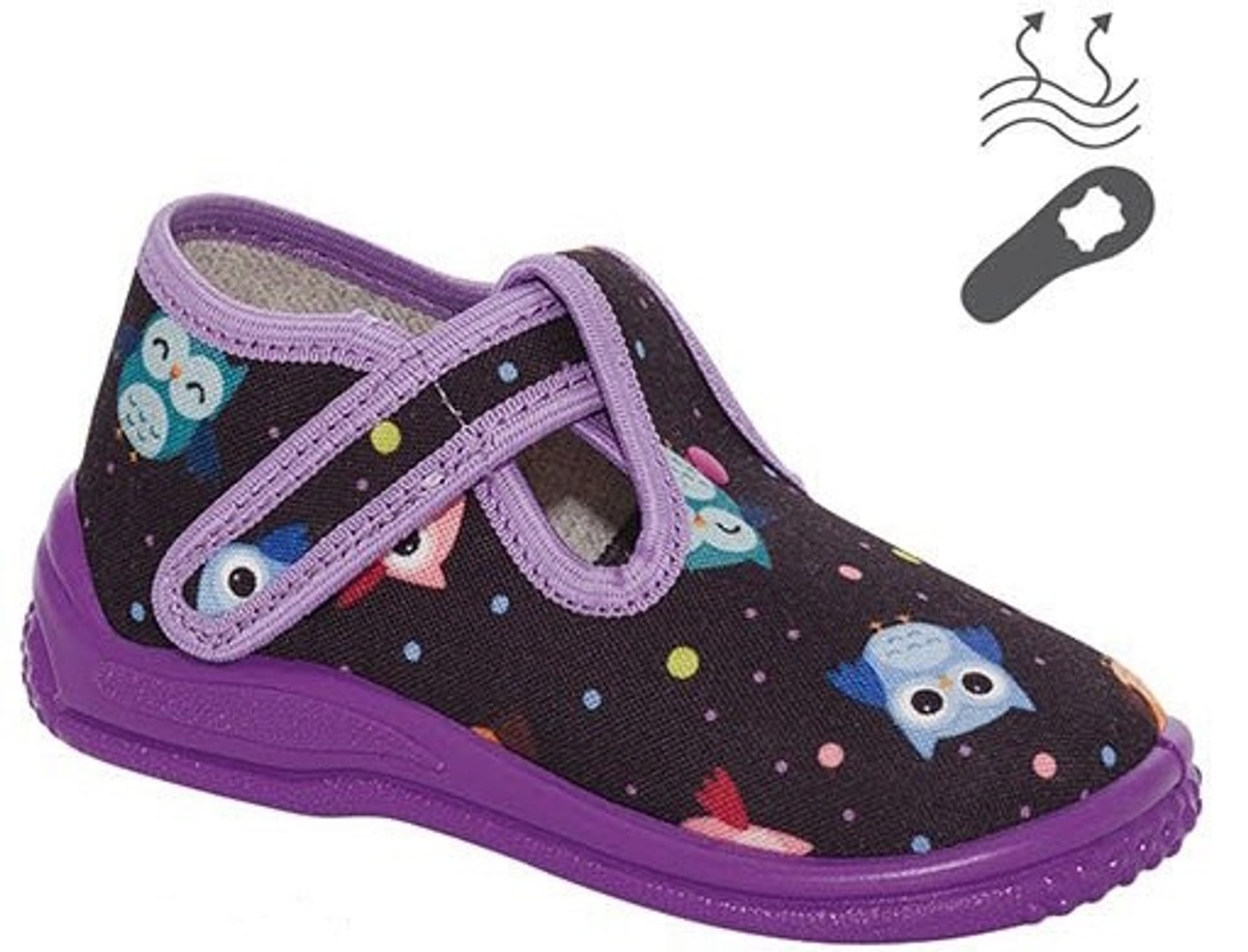 

OBUWIE DZIECIĘCE BASIA R.18-27 (kolor fioletowy, rozmiar 19)