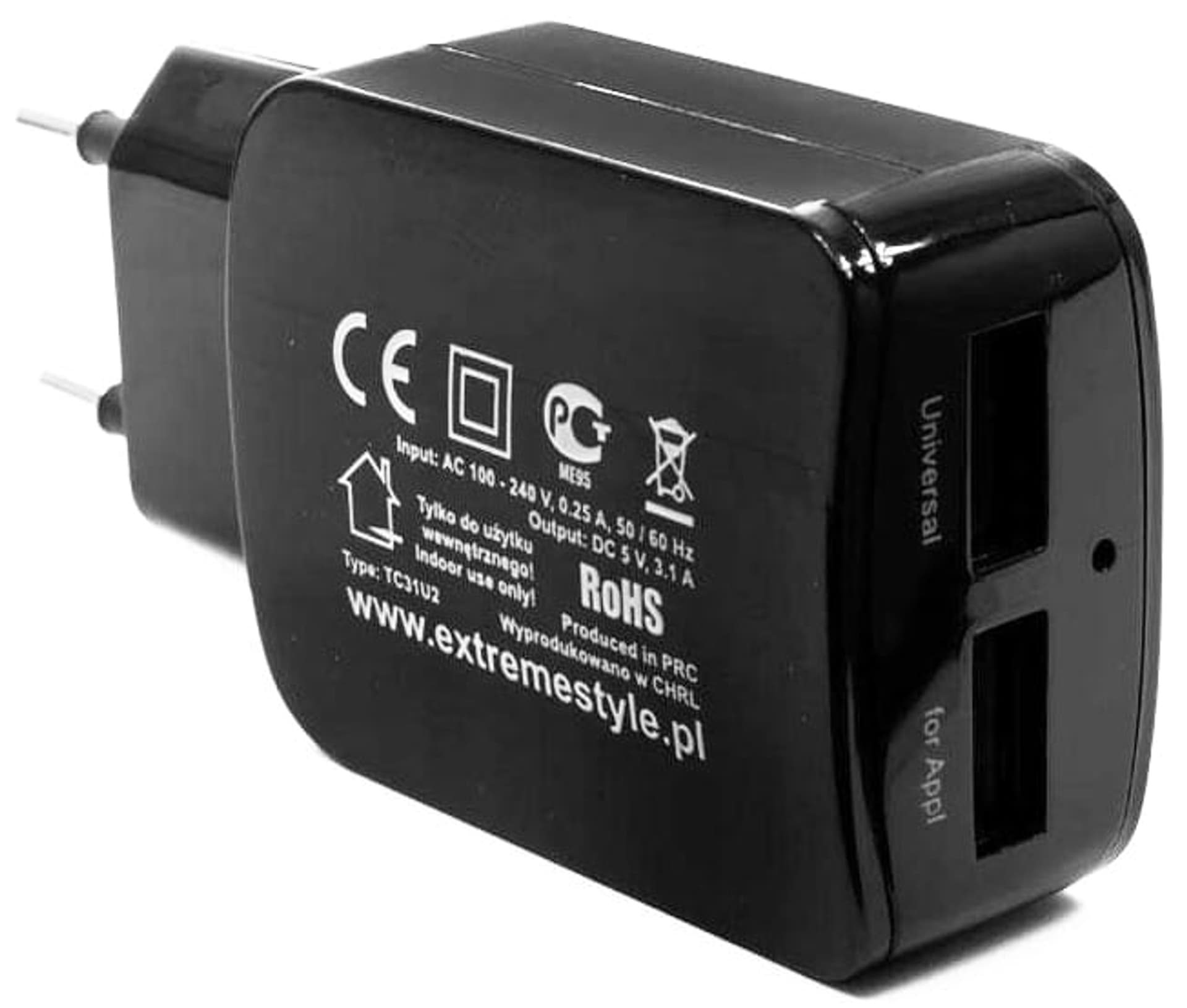 

Ładowarka sieciowa 2 x USB 3.1A TC31U2