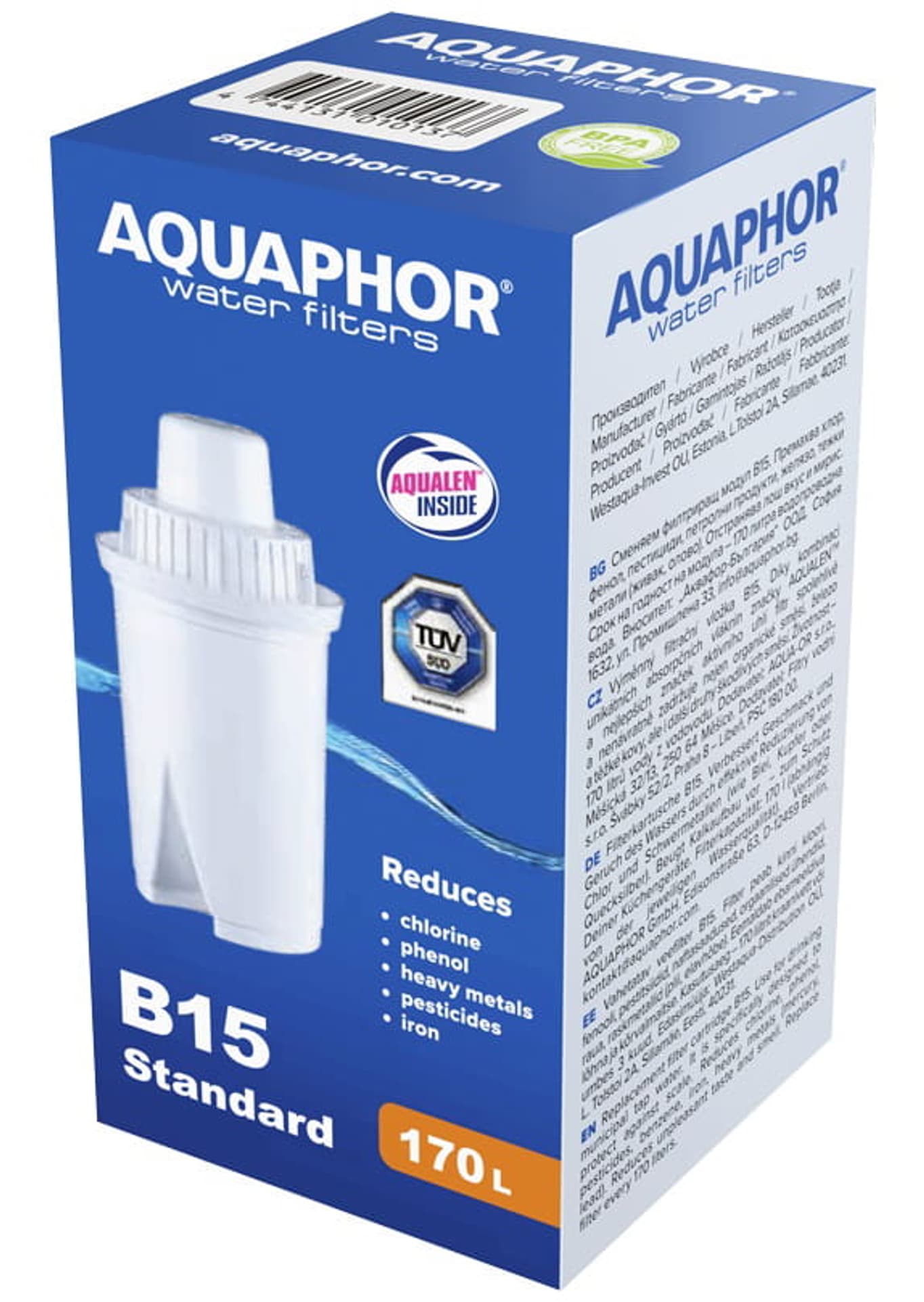 

Uniwersalny wkład filtrujący B15 Standard Aquaphor