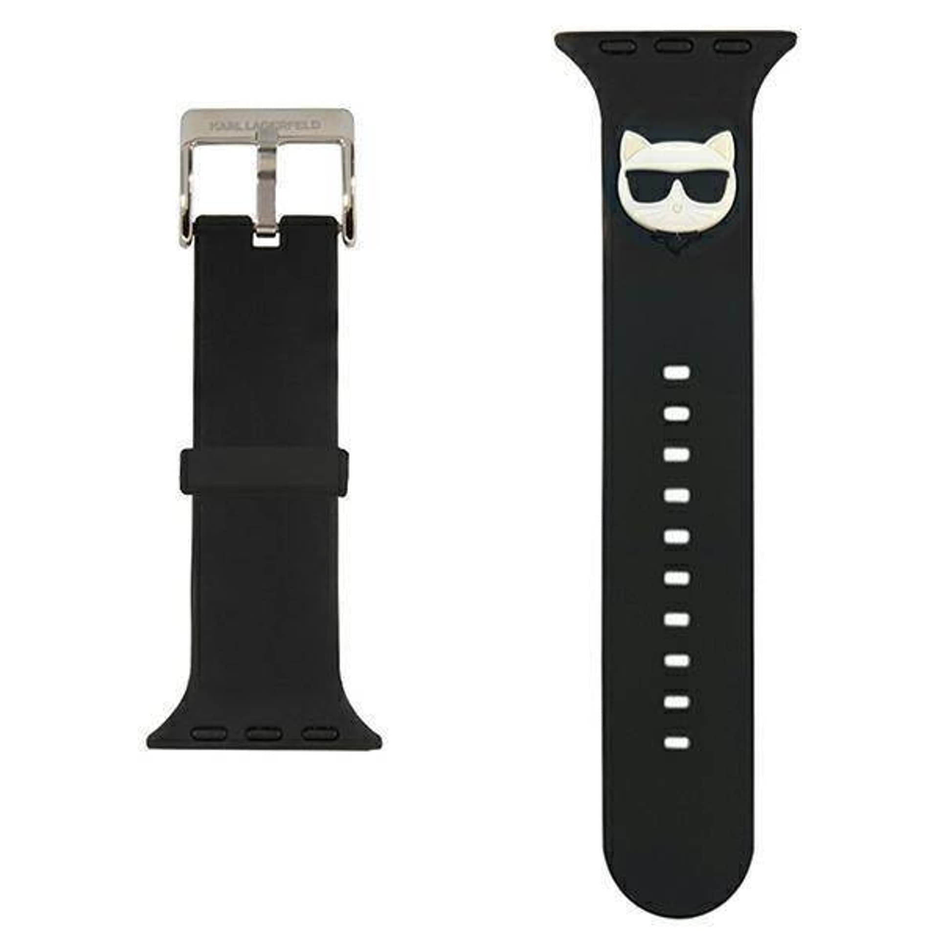 

Oryginalne Etui APPLE WATCH 42 / 44 / 45 MM Karl Lagerfeld Strap Silicone Choupette Heads (KLAWLSLCK) czarne, Klawlslck) czarn