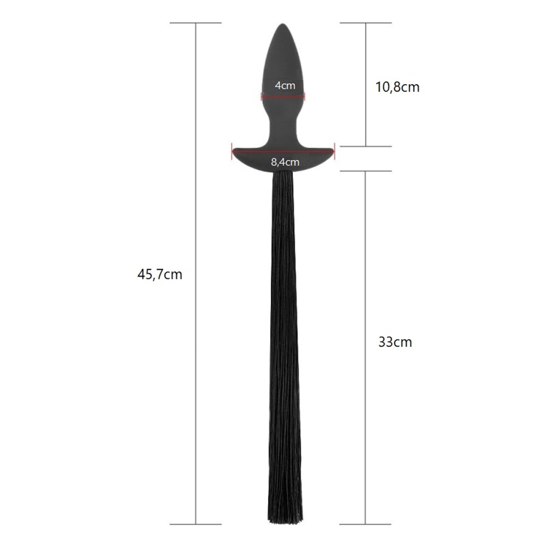 

Korek analny silikonowy z ogonem 12 cm Lovetoy