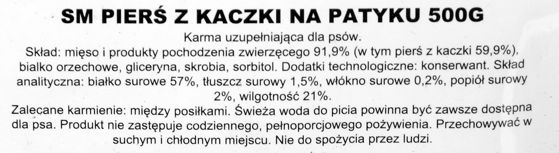 

MACED PIERŚ Z KACZKI NA PATYKU 500G