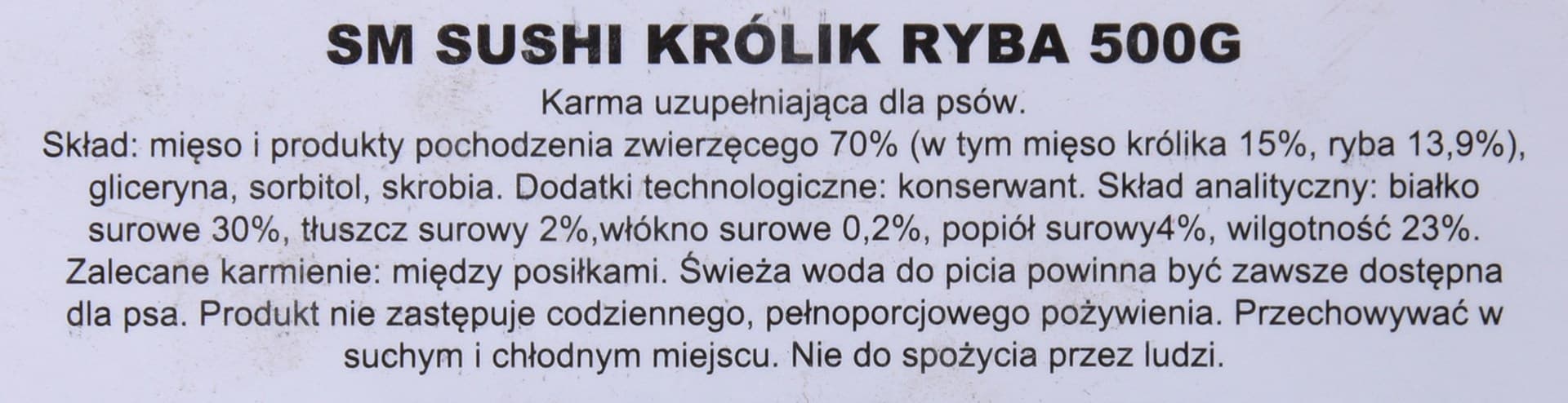 

MACED SUSHI KRÓLIK RYBA 500G