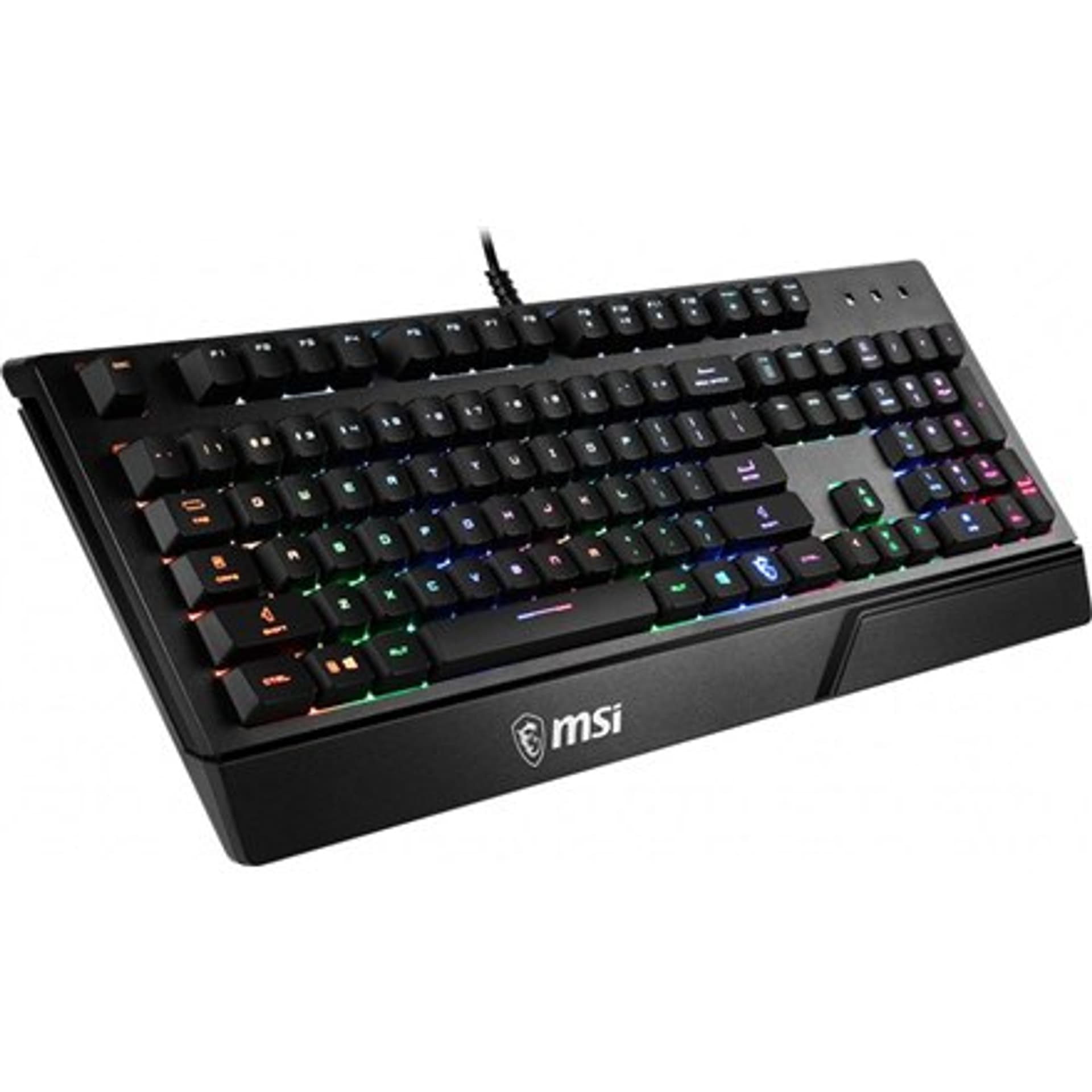 

MSI VIGOR GK20 Klawiatura gamingowa, oświetlenie LED RGB, amerykańska, przewodowa, czarna