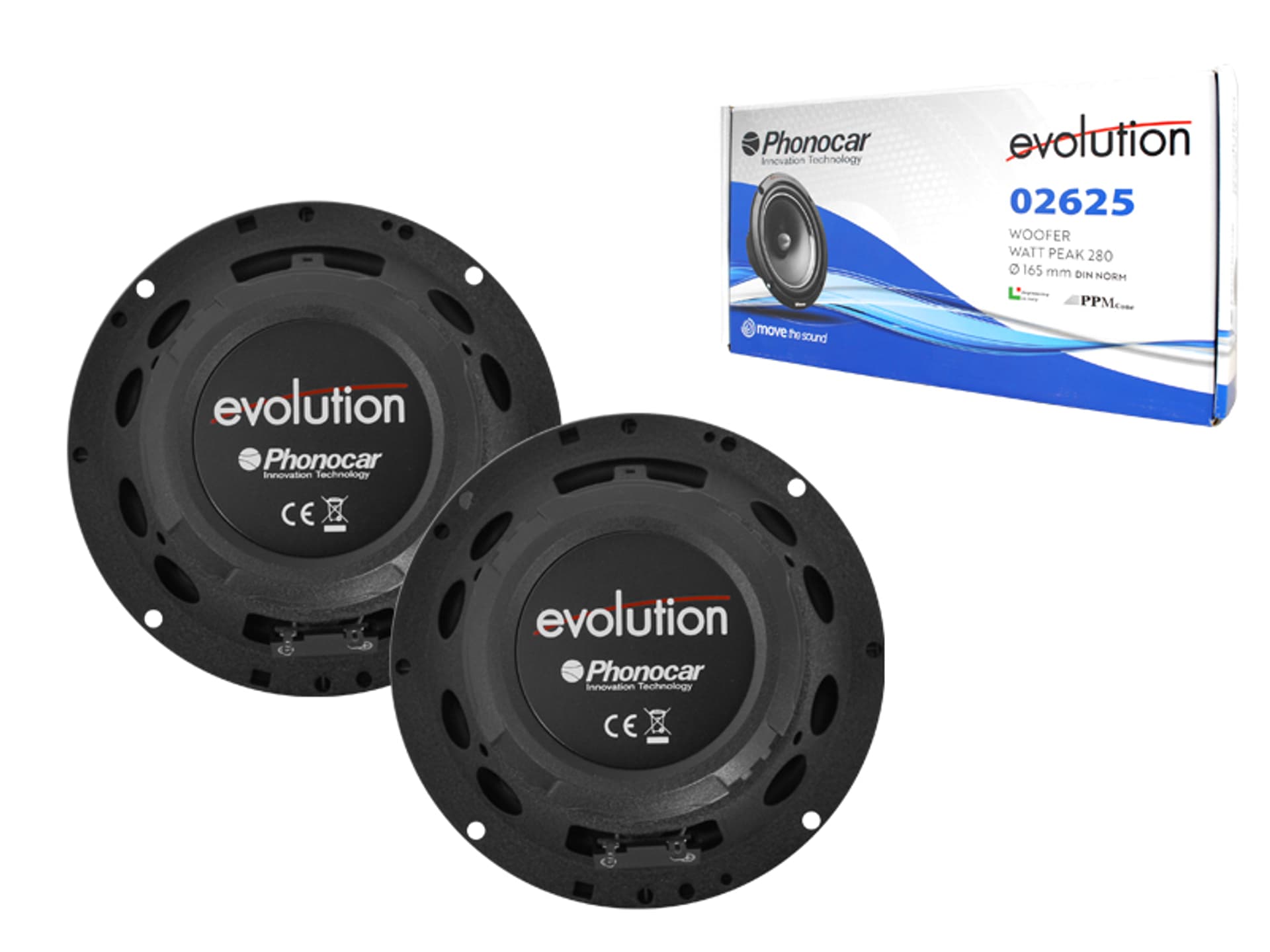 

1 kpl. Woofer PHONOCAR 2625 165mm, 140W, EVOLUTION-Line.