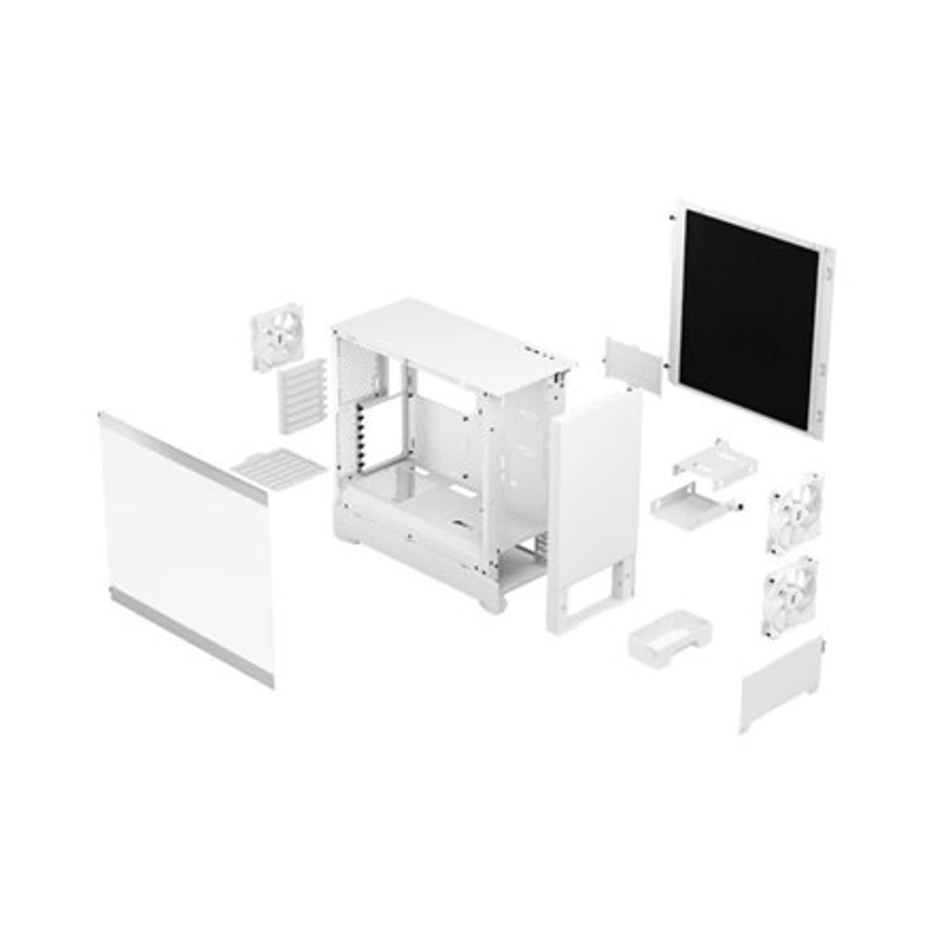 

Fractal Design Pop Silent White TG Clear Tint, ATX, mATX, Mini ITX, zasilacz w zestawie Nie