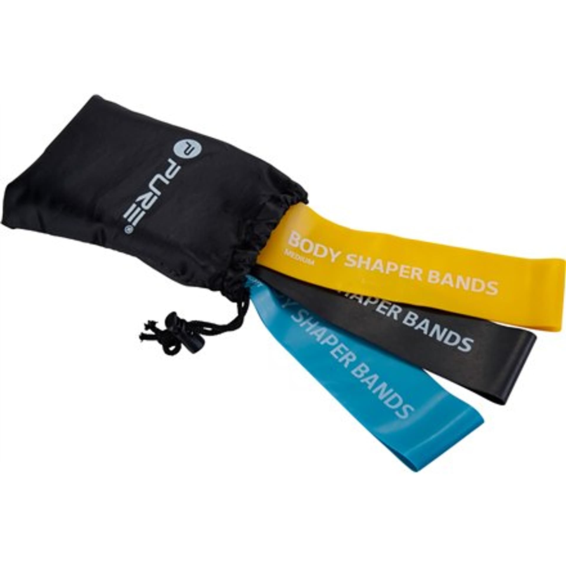 

Pure2Improve Body Shaper Bands, zestaw 3 czarnych, niebieskich i żółtych