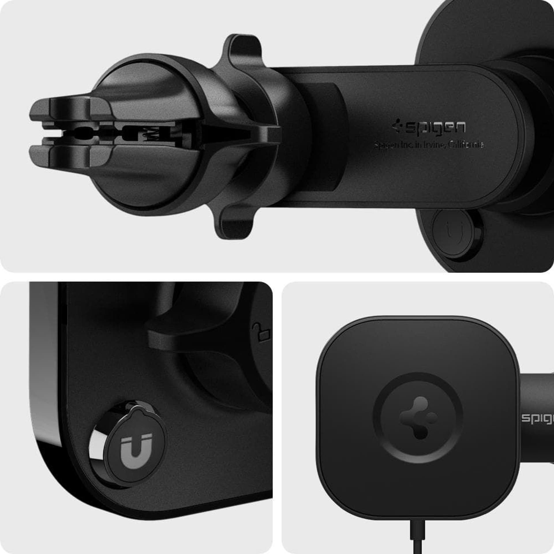 

Spigen OneTap Pro Wireless Magnetic Car Charger Air Vent – Uchwyt samochodowy (MagFit)