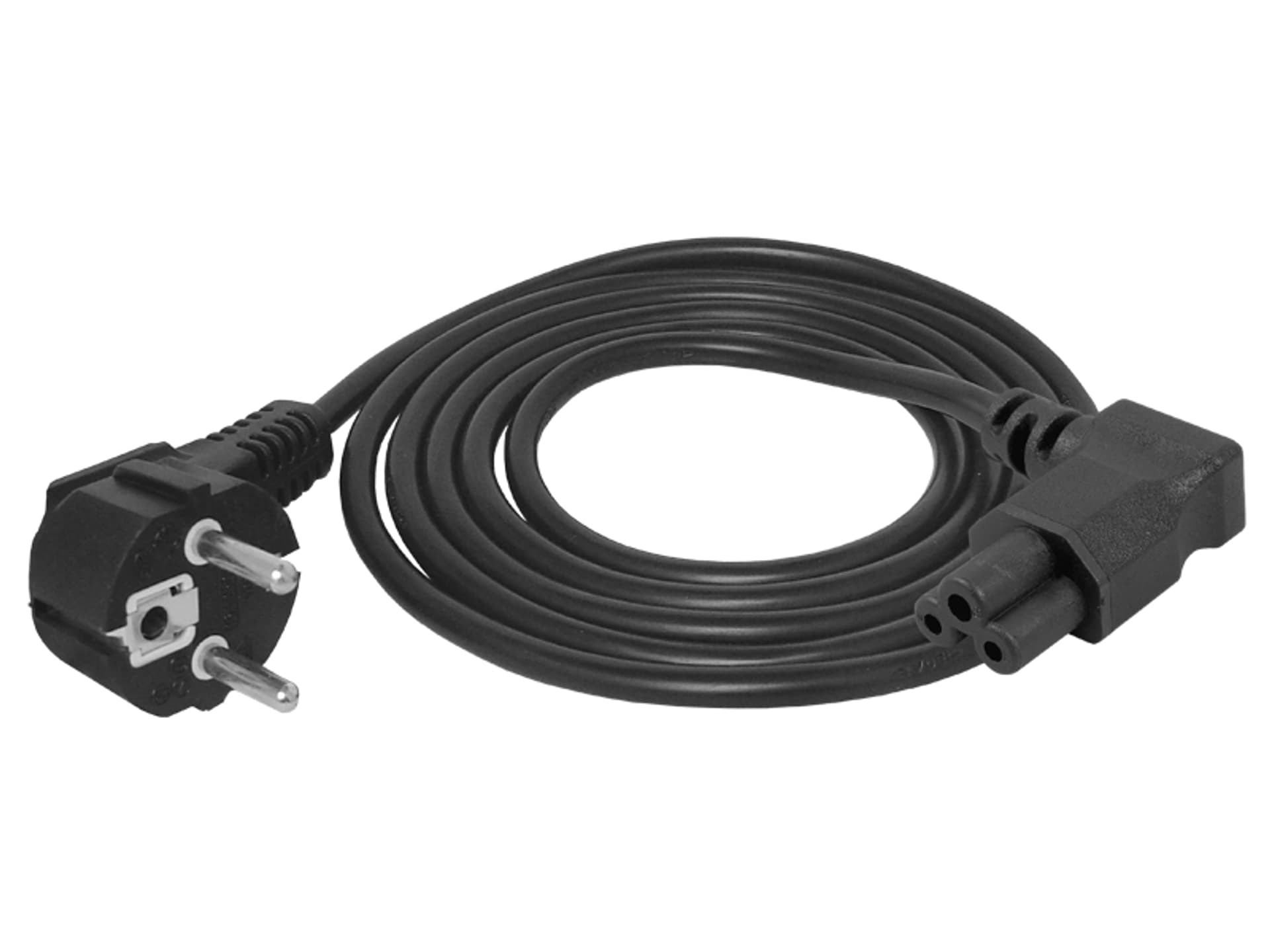 

Kabel zasilający do laptopa, 3 m, koniczynka, wtyk kątowy. (1LM)