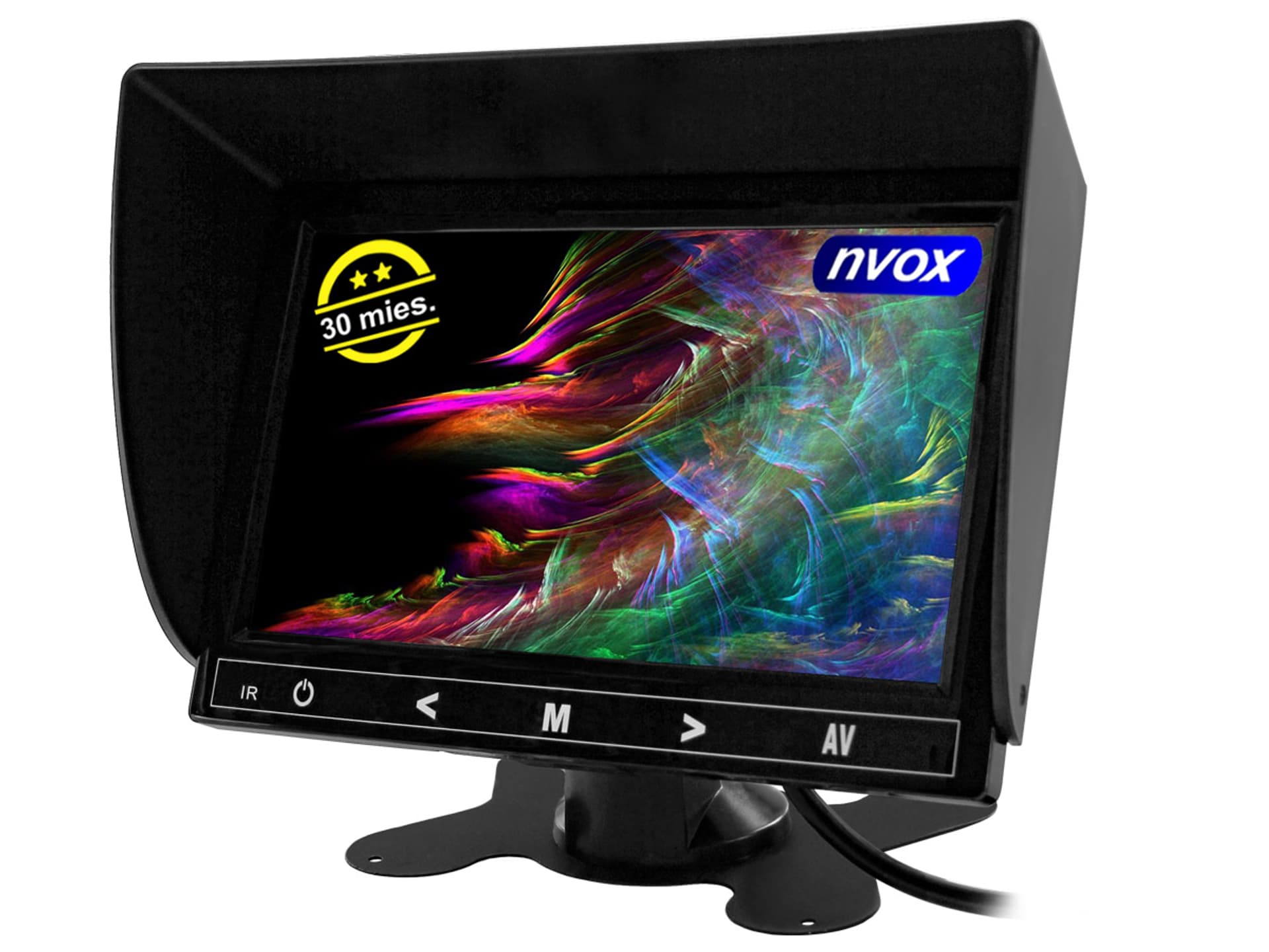 

Monitor samochodowy lub wolnostojący LCD 7cali cali HD AV z obsługa do 2 kamer 4PIN 12V... (NVOX