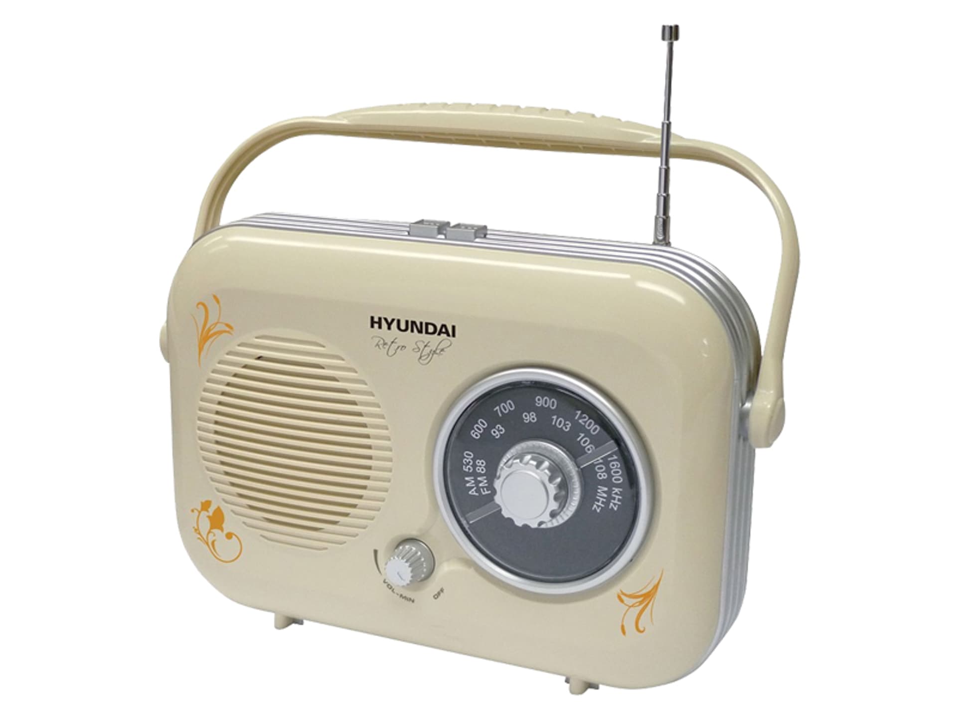 

1 szt. Radio Retro Hyundai PR 100B, kremowe.