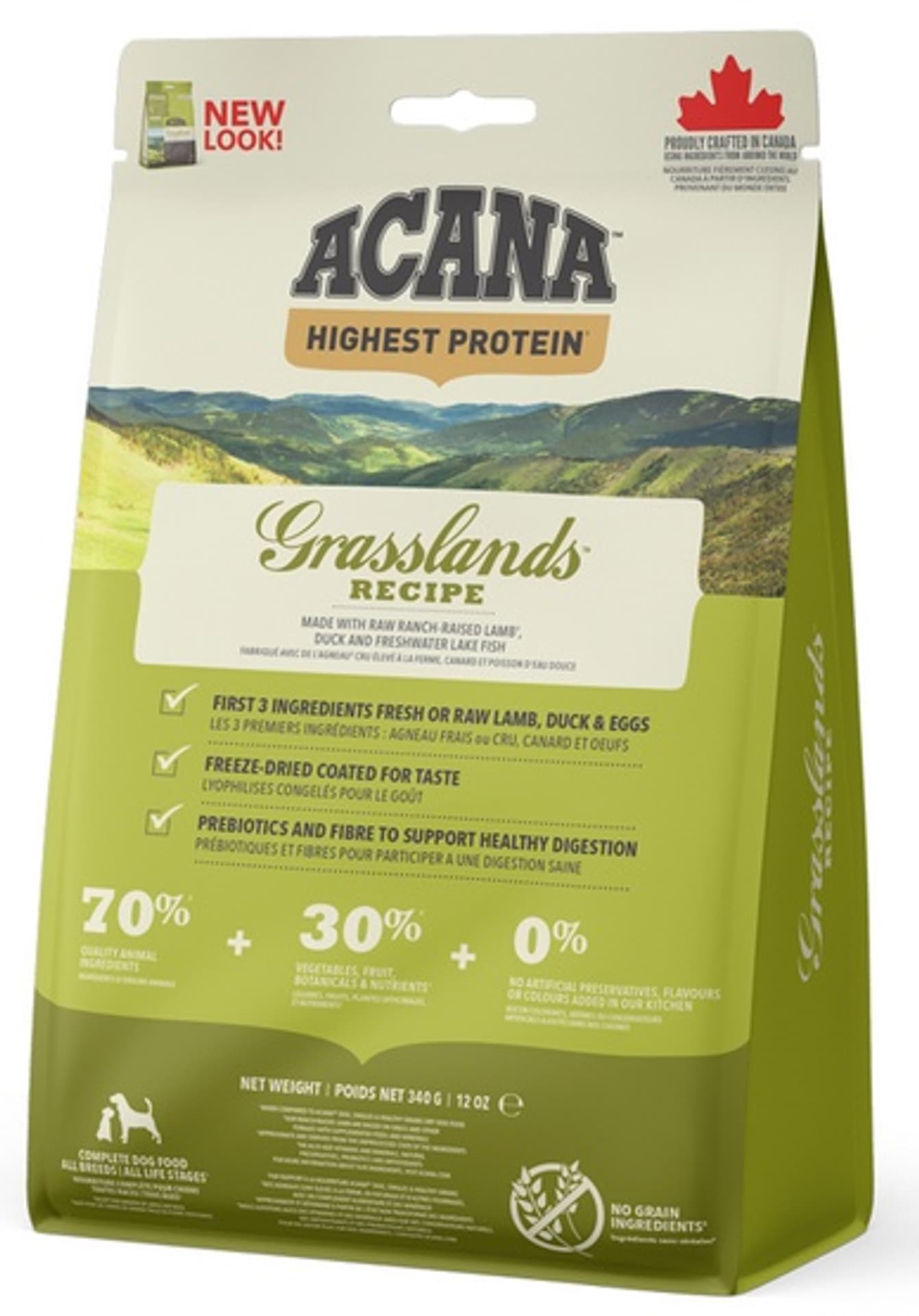 

Acana Highest Protein Grasslands Dog 340g