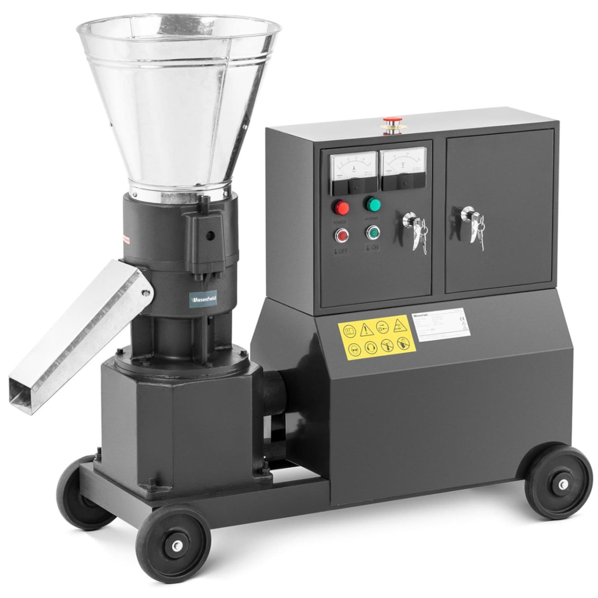 

Peleciarka granulator maszyna do pelletu trocin paszy mobilna 7.5 kW 400 V 300 kg/h śr. 200 mm