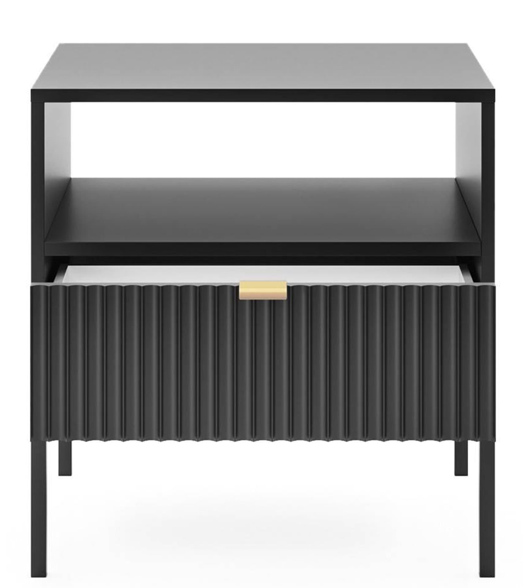 

Loftowa szafka nocna NOVA S-54C czarna