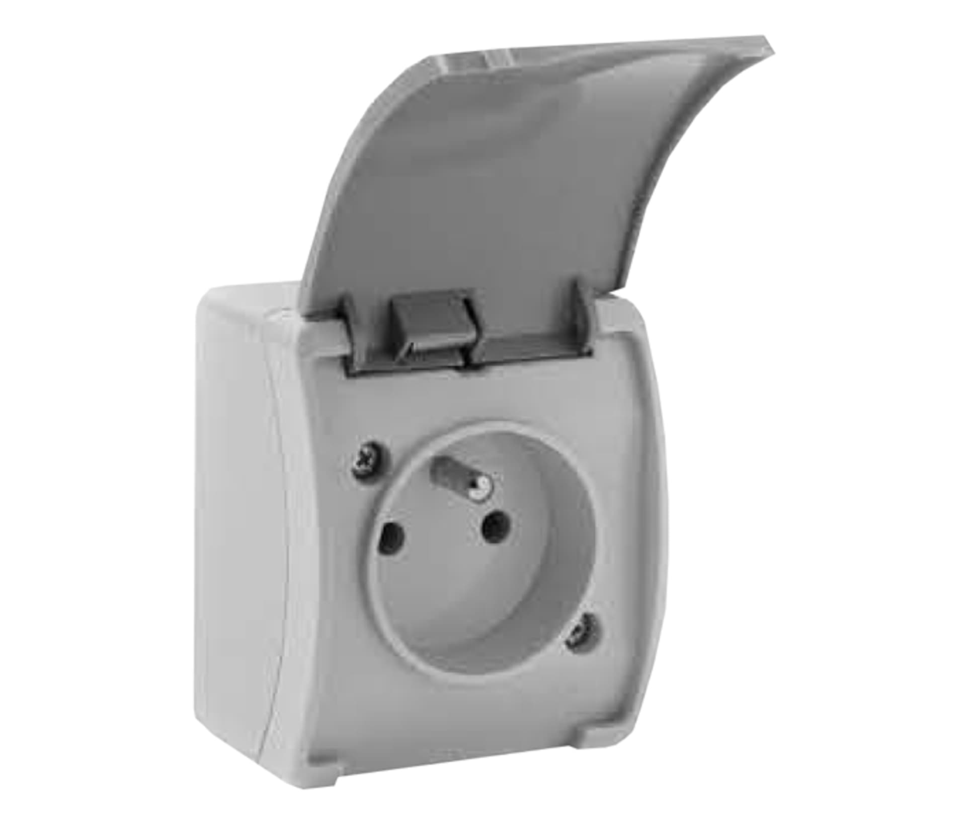 

VG-1 Koala Gn. poj. 2P+Z n/t IP44 popiel z klapką grafit (1LM)