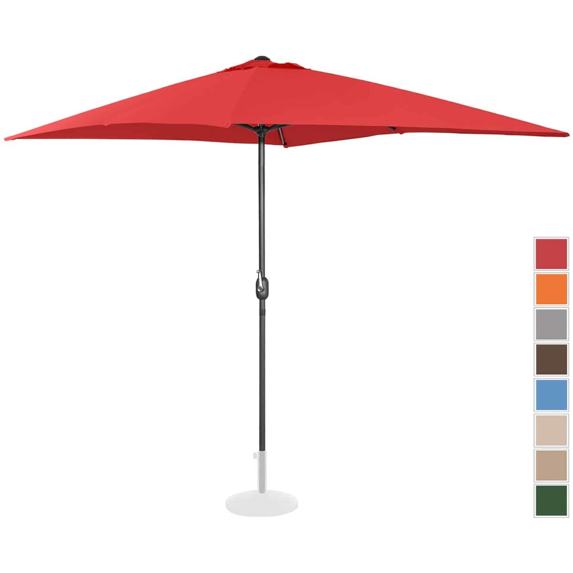 

Parasol ogrodowy tarasowy prostokątny z korbką 200 x 300 cm czerwony