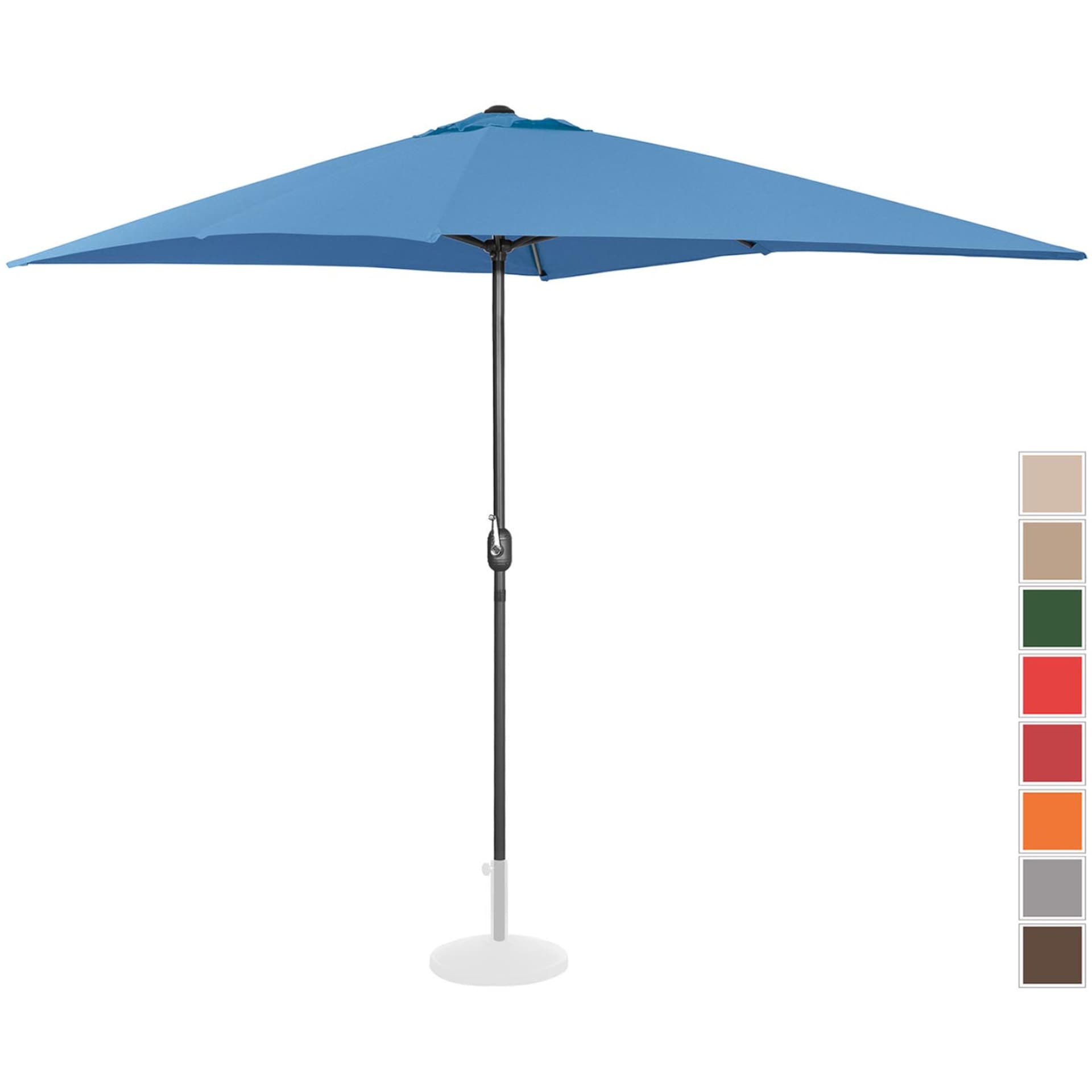 

Parasol ogrodowy tarasowy prostokątny z korbką 200 x 300 cm niebieski