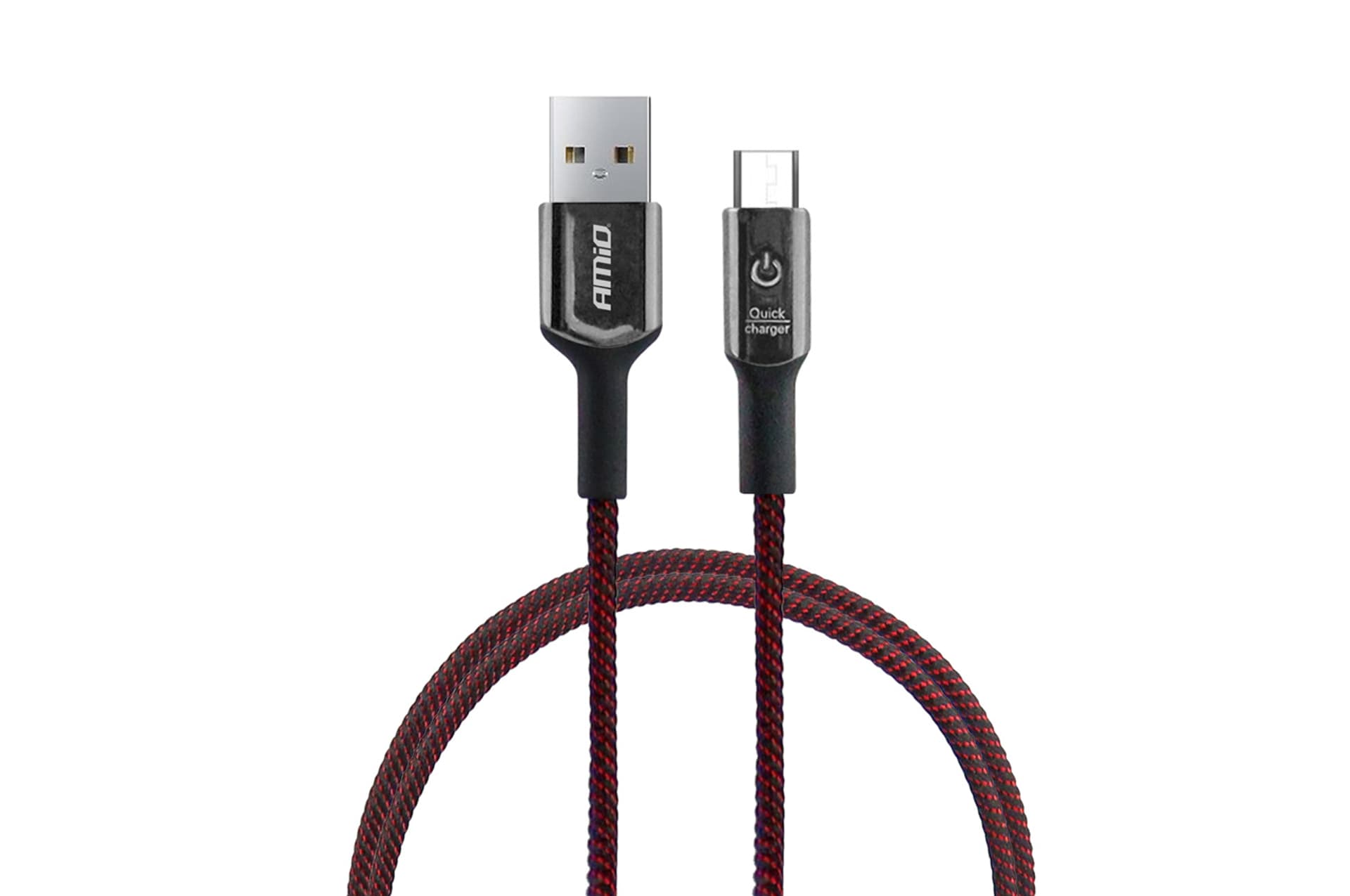 

Kabel usb na microusb z diodą led 1m amio uc-11