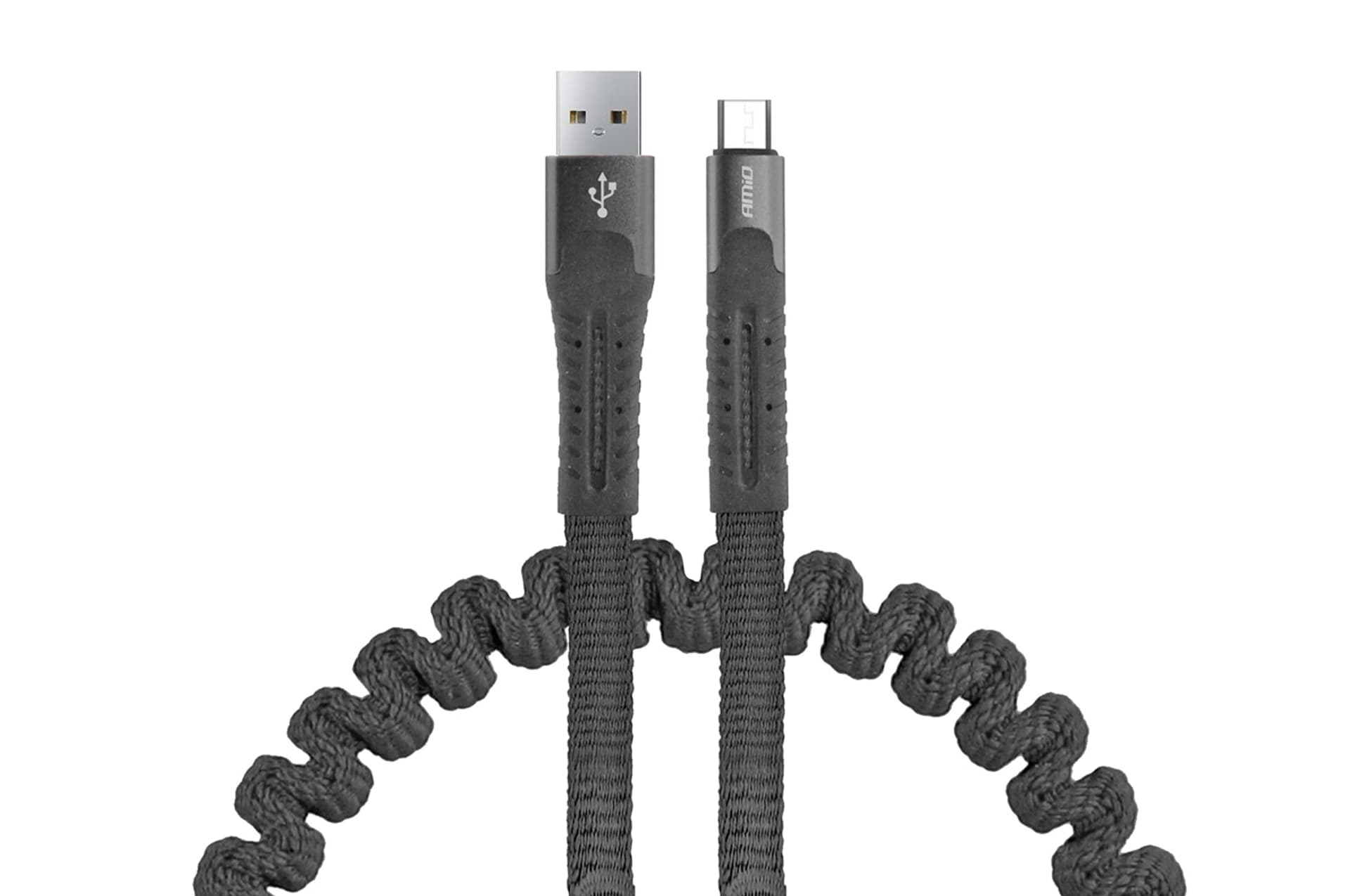 

Kabel usb na microusb sprężynujący 1.2m amio uc-12