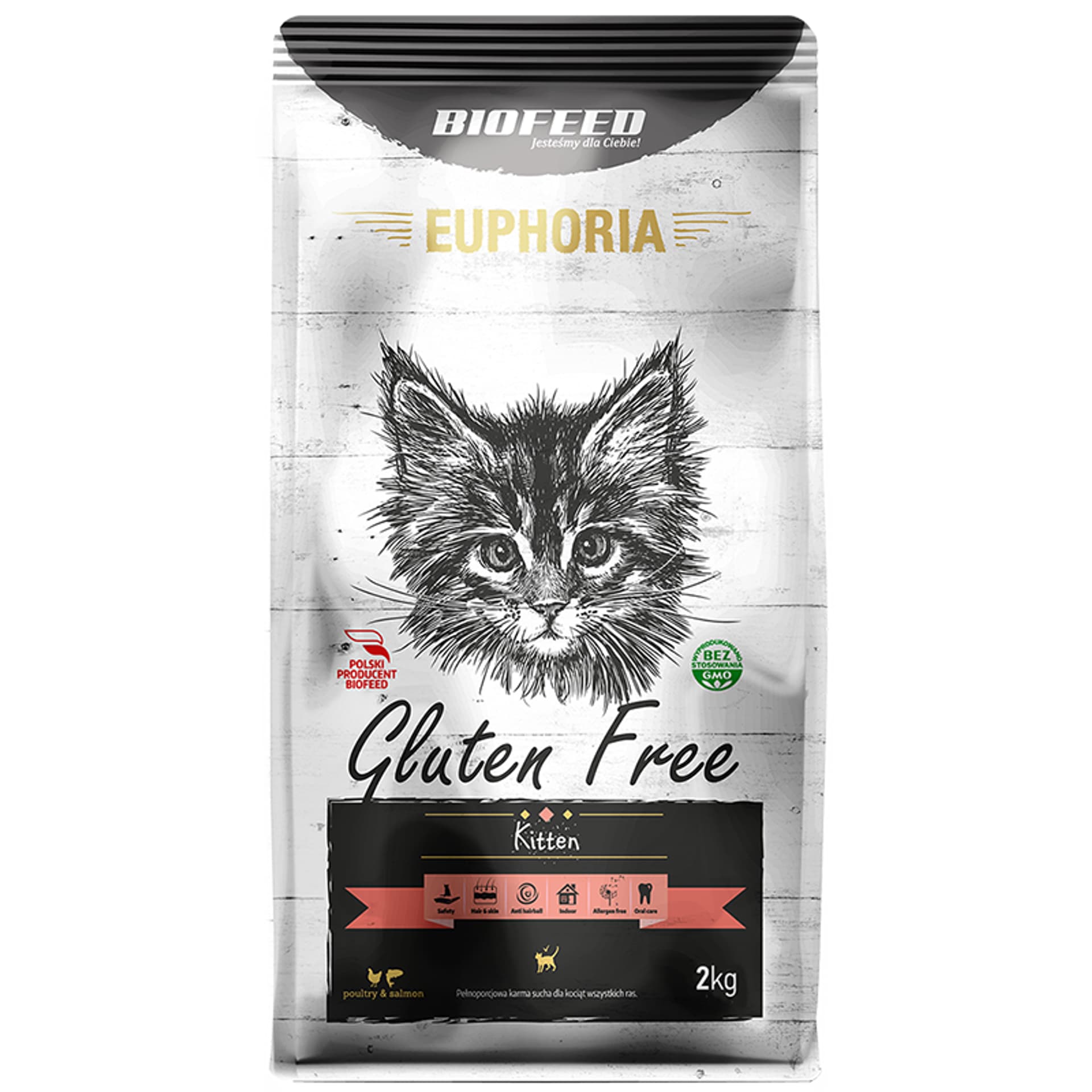 

BIOFEED EUPHORIA Kitten Grain Free dla kociąt z kurczakiem i słodkim ziemniakiem 2kg