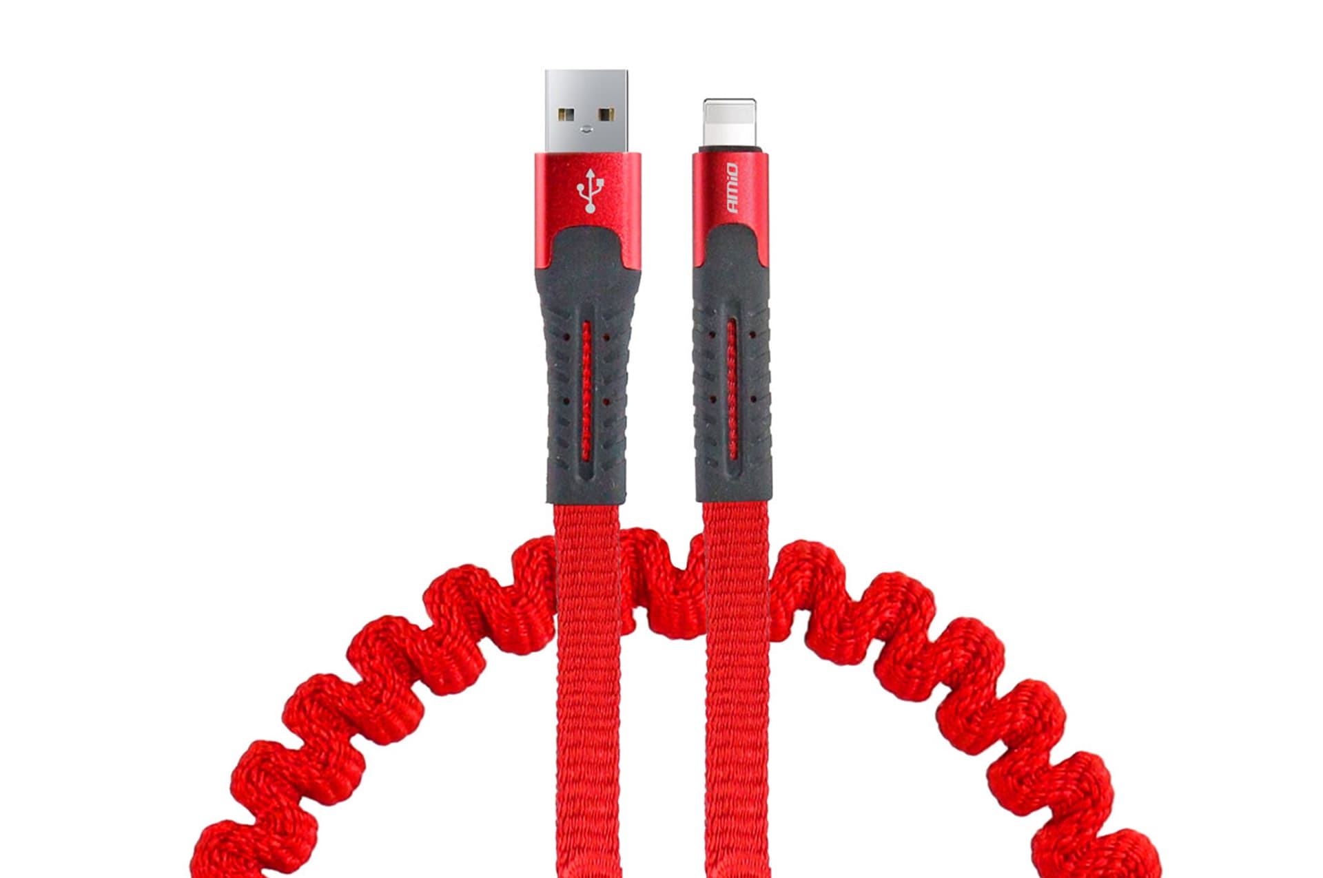 

Kabel usb na lightning sprężynujący 1.2m amio uc-13