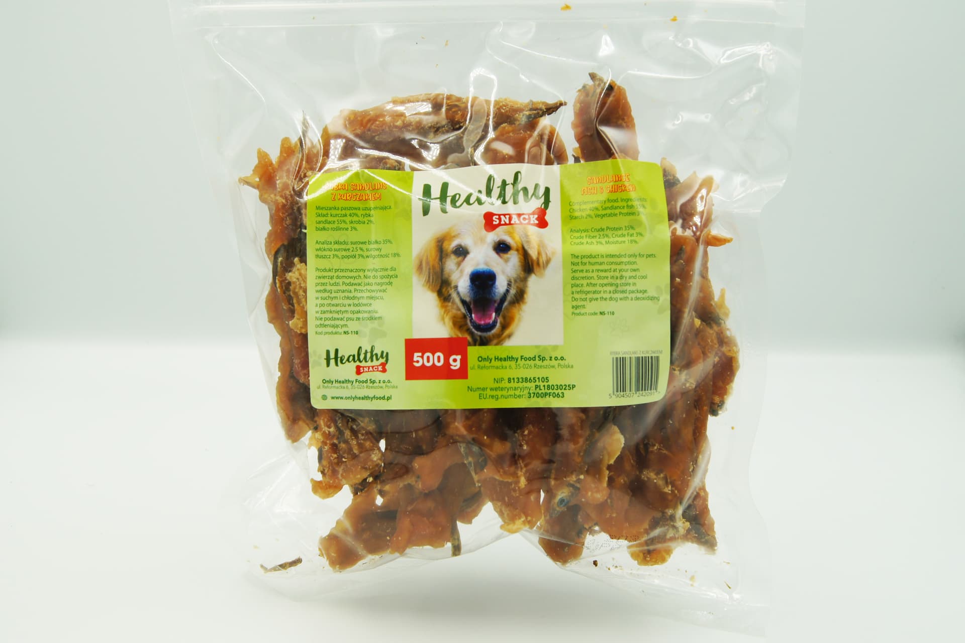 

HEALTHY SNACK Ryba sandlance z kurczakiem 500g [NS-110]