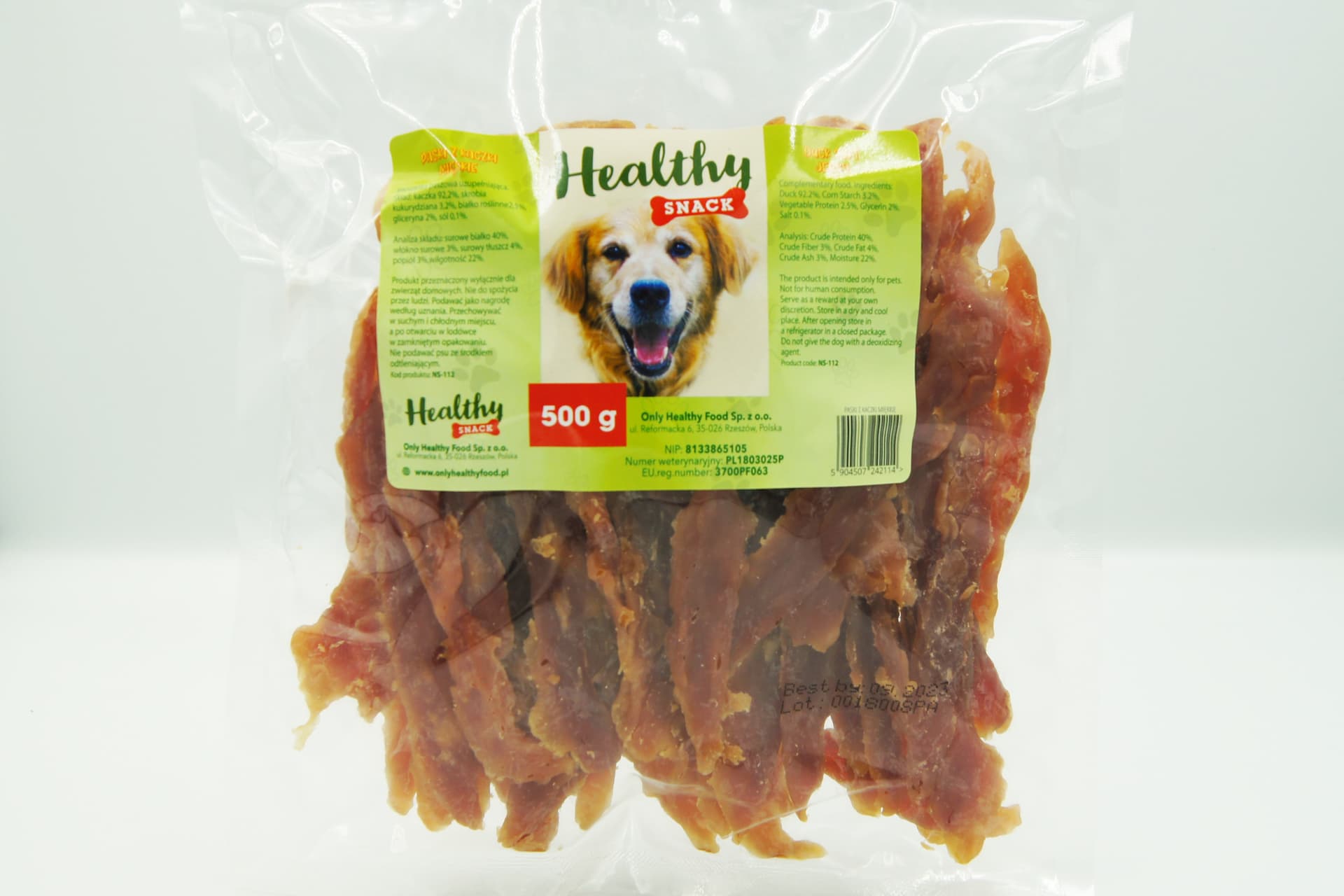 

HEALTHY SNACK Paski z kaczki miękkie 500g [NS-112]