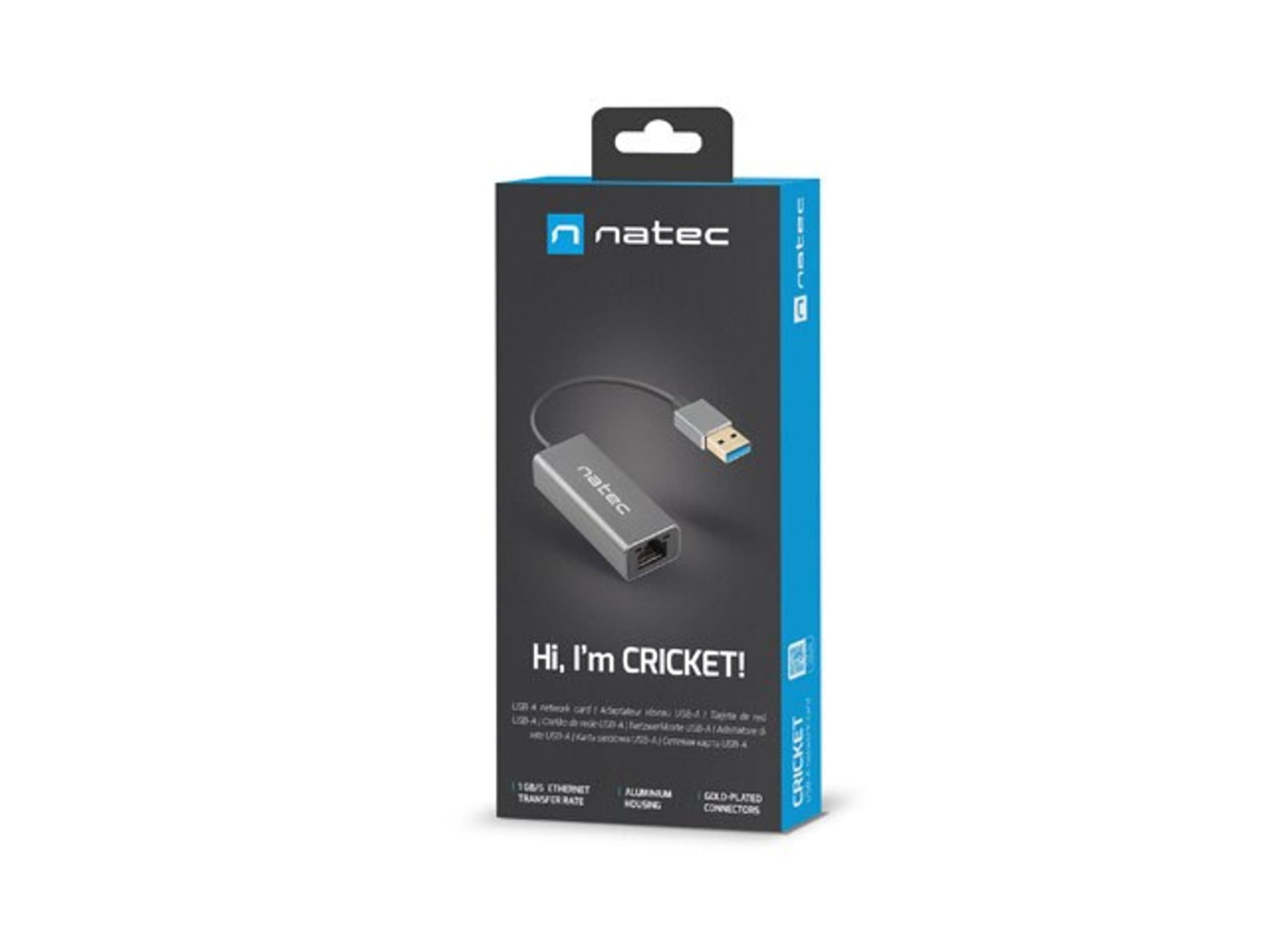 

NATEC KARTA SIECIOWA CRICKET 1GB USB 3.0 1X RJ45 NA KABLU NNC-1924