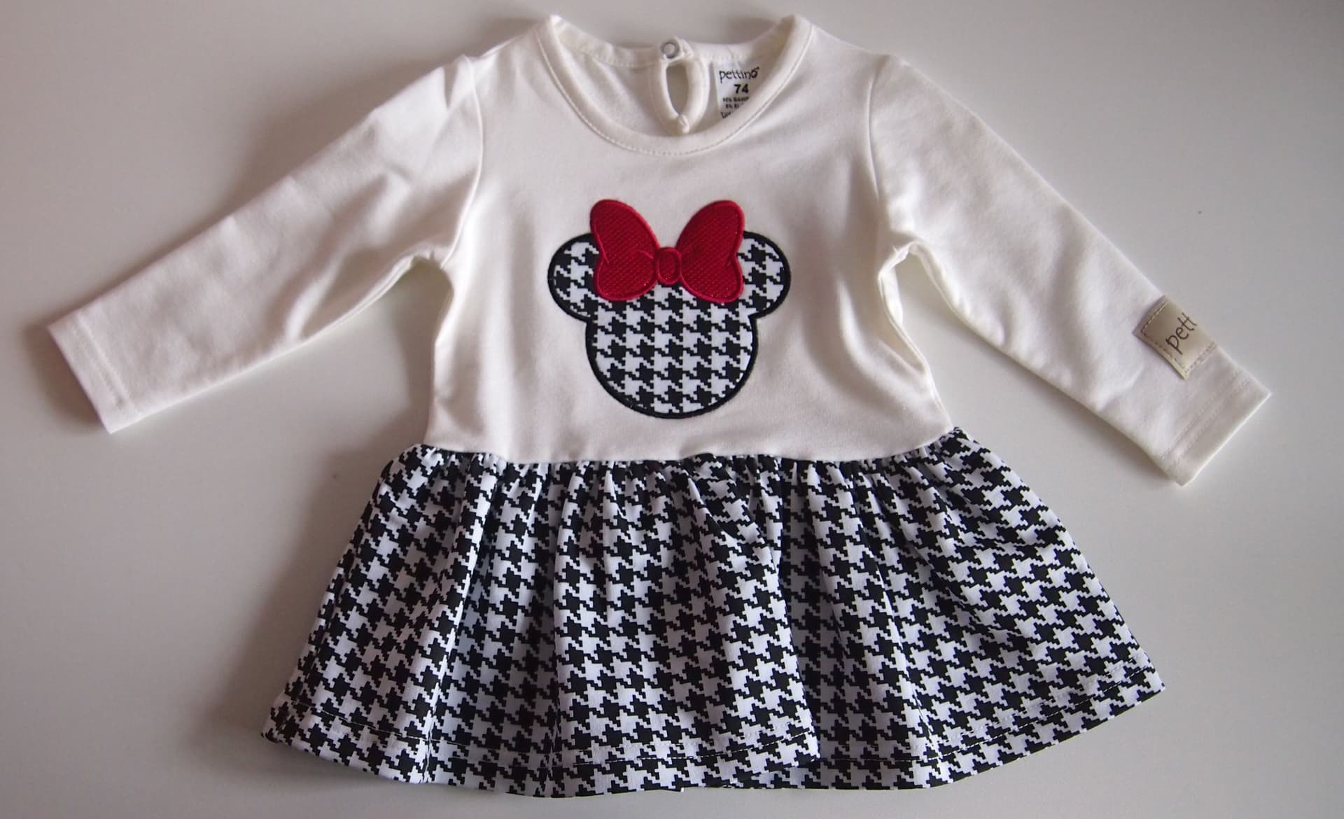 

SUKIENKA MYSZKA PEPITKA R.74-86 (kolor ecrui, rozmiar 80)