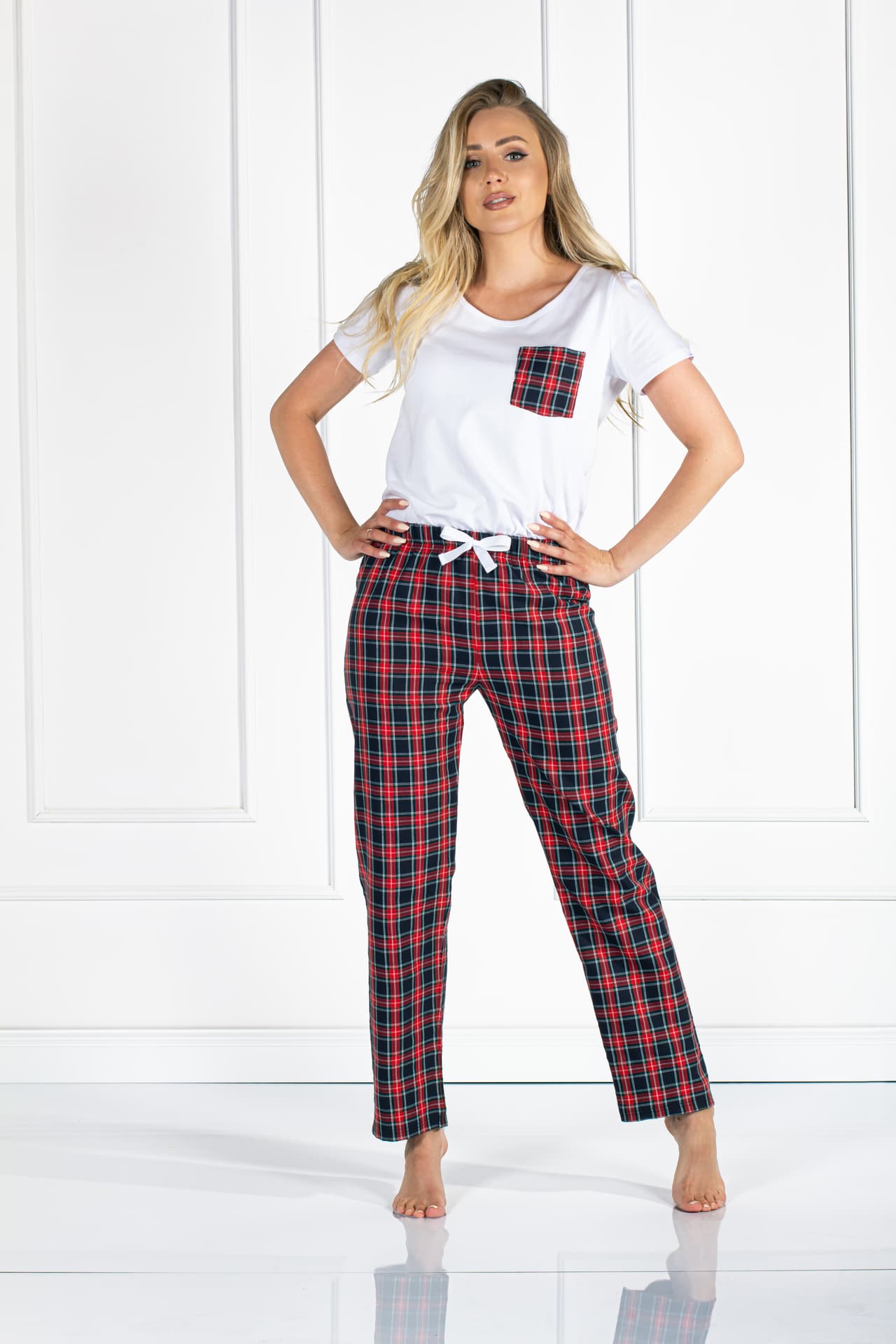 

Piżama Vivienne White-Red (Rozmiar XL)