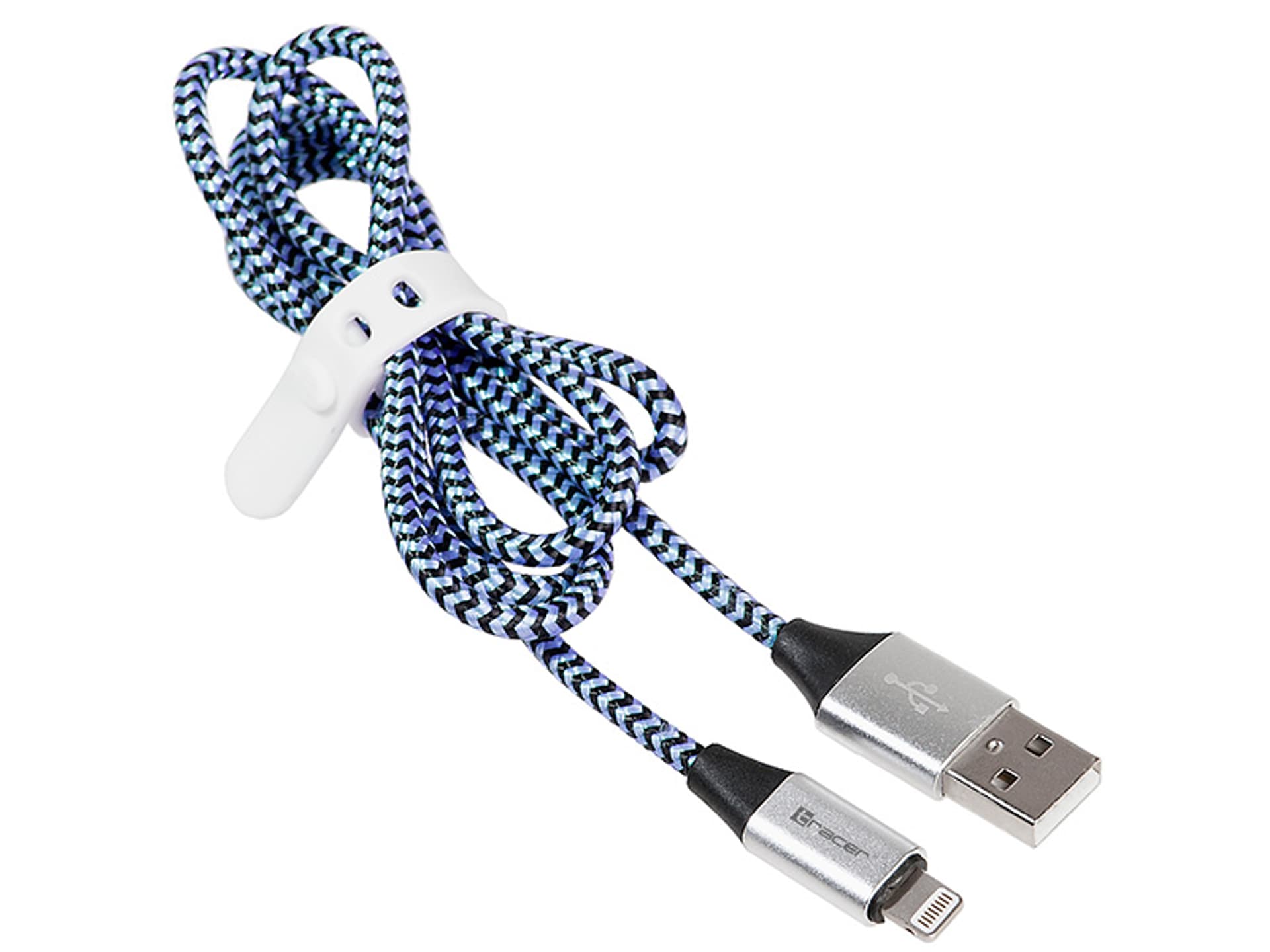 

Kabel TRACER USB 2.0 iPhone AM - lightning 1,0m czarno-niebieski