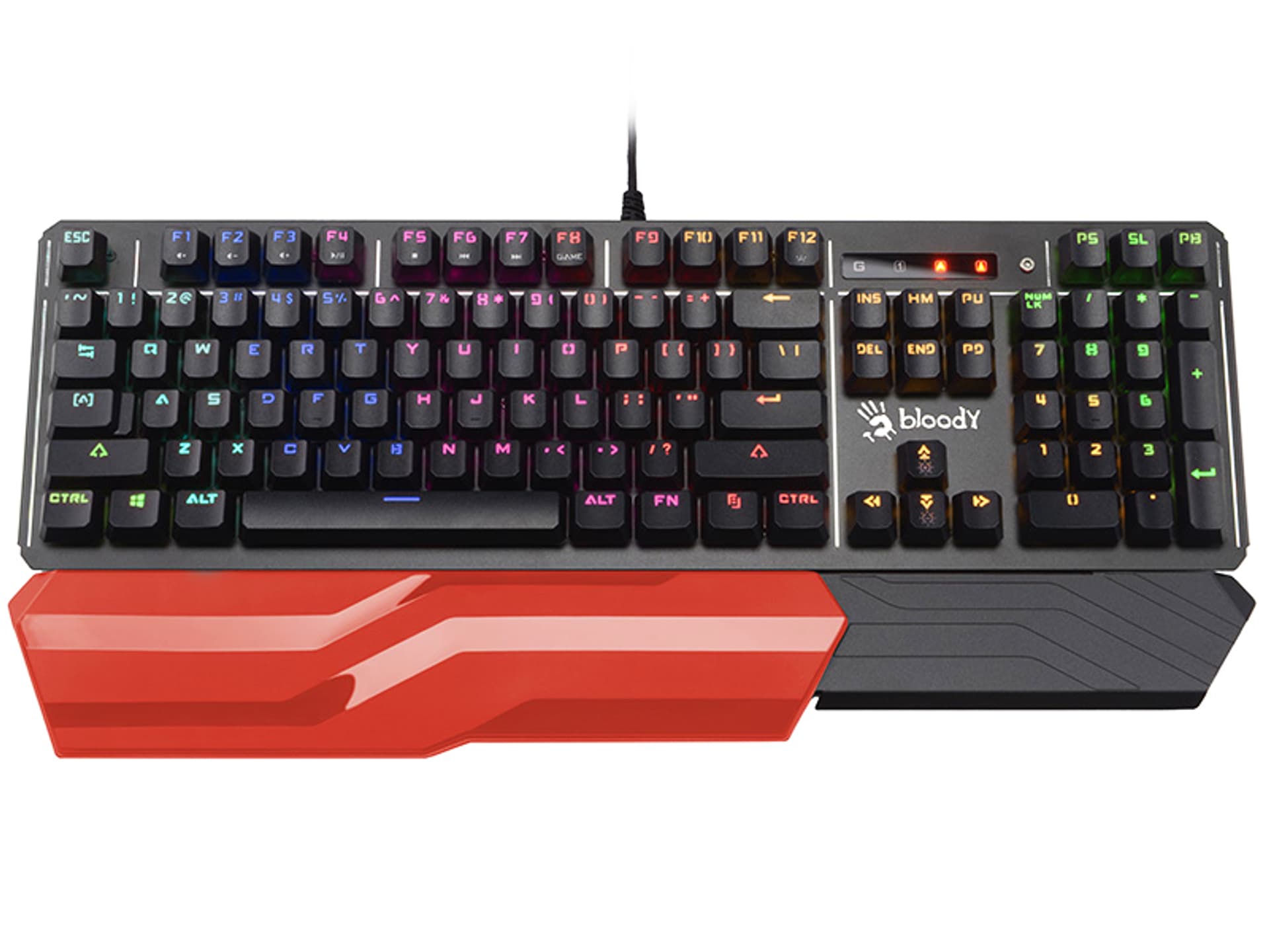 

Klawiatura A4 TECH Bloody B975 RGB A4TKLA46096 (mechaniczna; USB 2.0; multikolor)