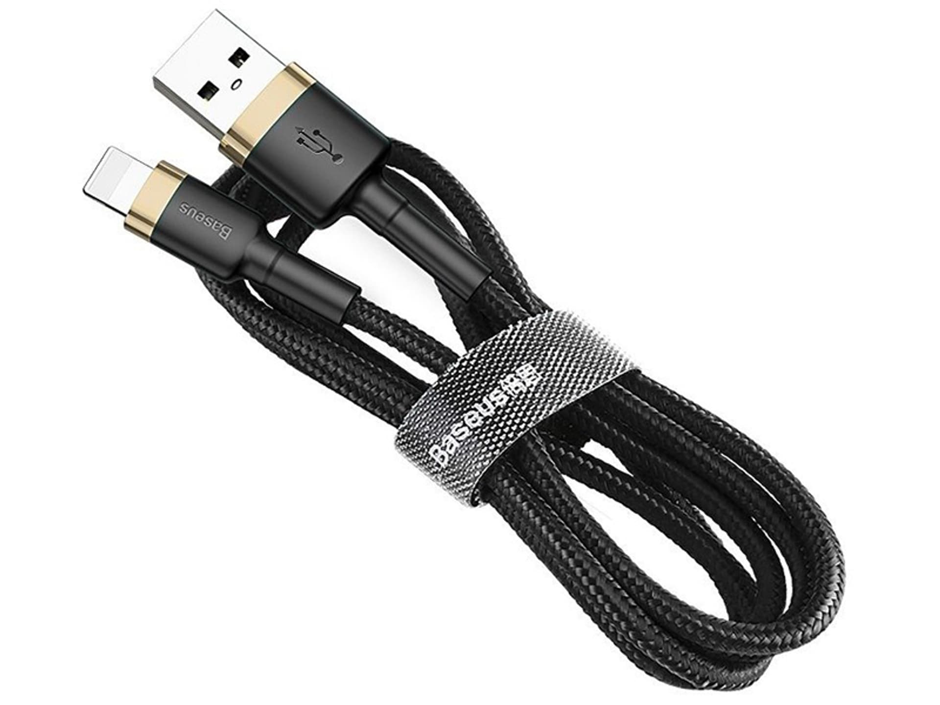 

BASEUS Kabel USB Lightning iPhone 3,0m Cafule 2A(CALKLF-RV1) Black-Gold, Calklf-rv1) black-gol