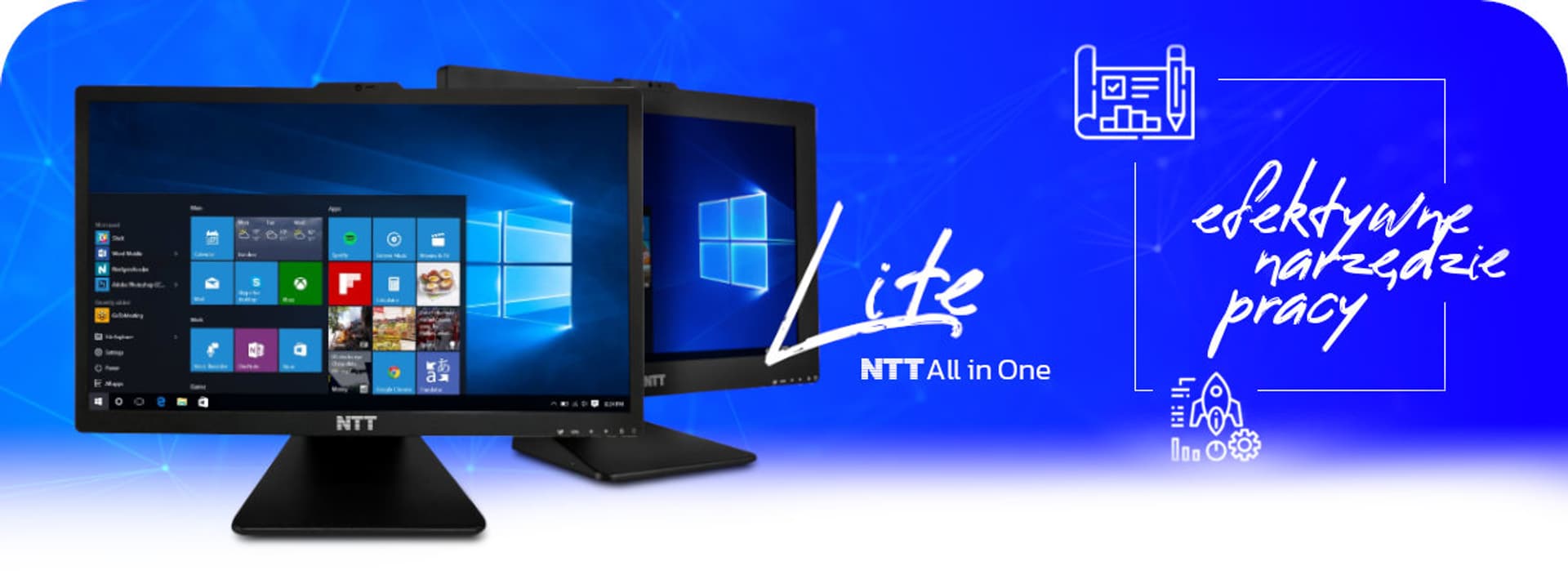 

Komputer All-in-One NTT AiO 23,8'' - G6400, 16GB RAM, 512GB SSD, WIFI, DVD, W11 Home