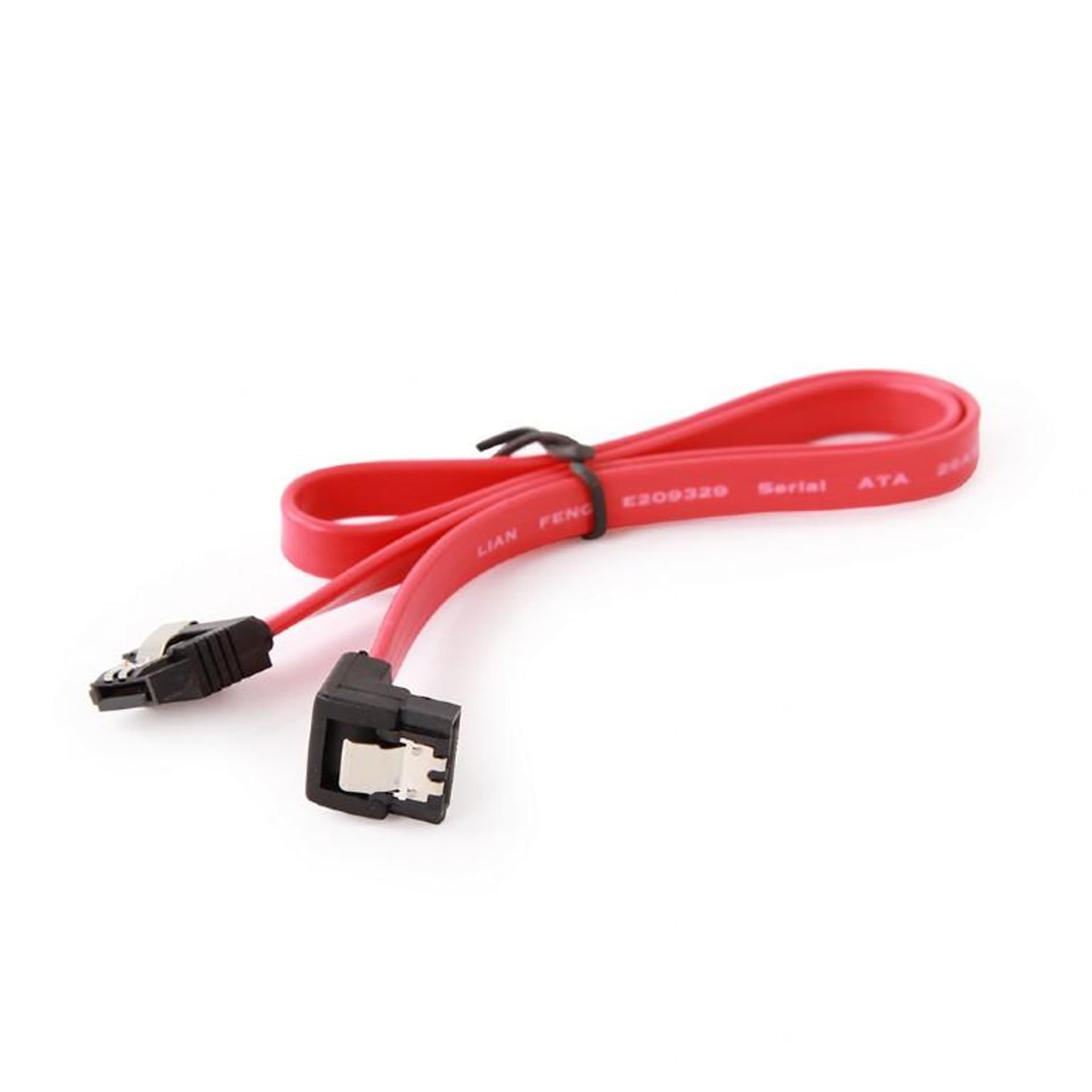 

Cablexpert CC-SATAM-DATA90-0.1M Serial ATA III 10cm data cable with 90 degree bent connector, bulk packing, metal clips