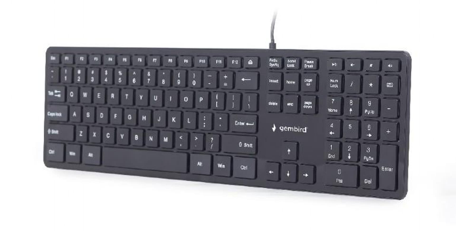 

Klawiatura typu "X-slim" USB 1.45m czarna Gembird