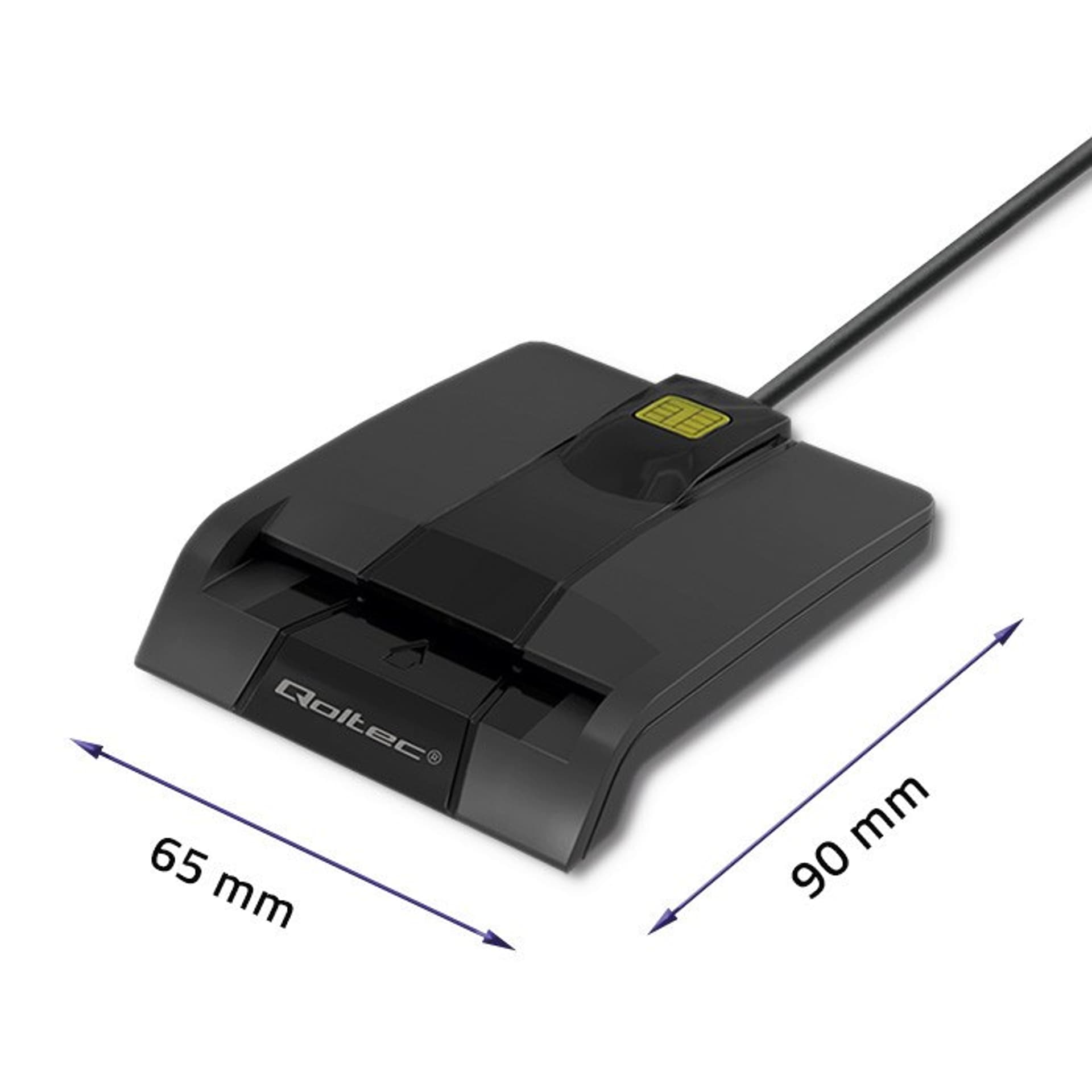 

QOLTEC CZYTNIK CHIPOWYCH KART ID INTELIGENTNY | SCR-0634 | USB TYP C